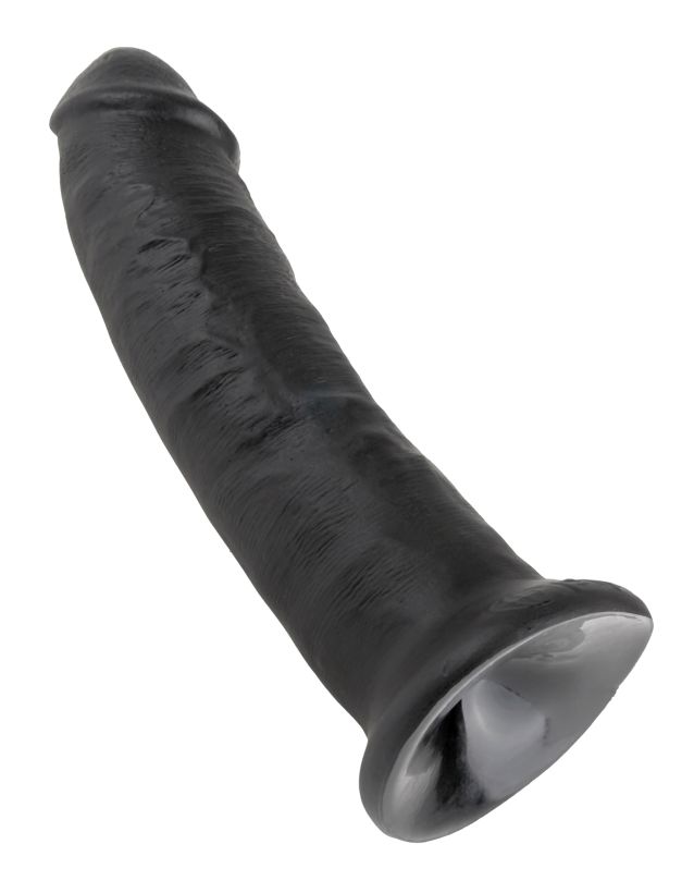 Фаллоимитатор реалистик на присоске черный King Cock 9 Cock Black