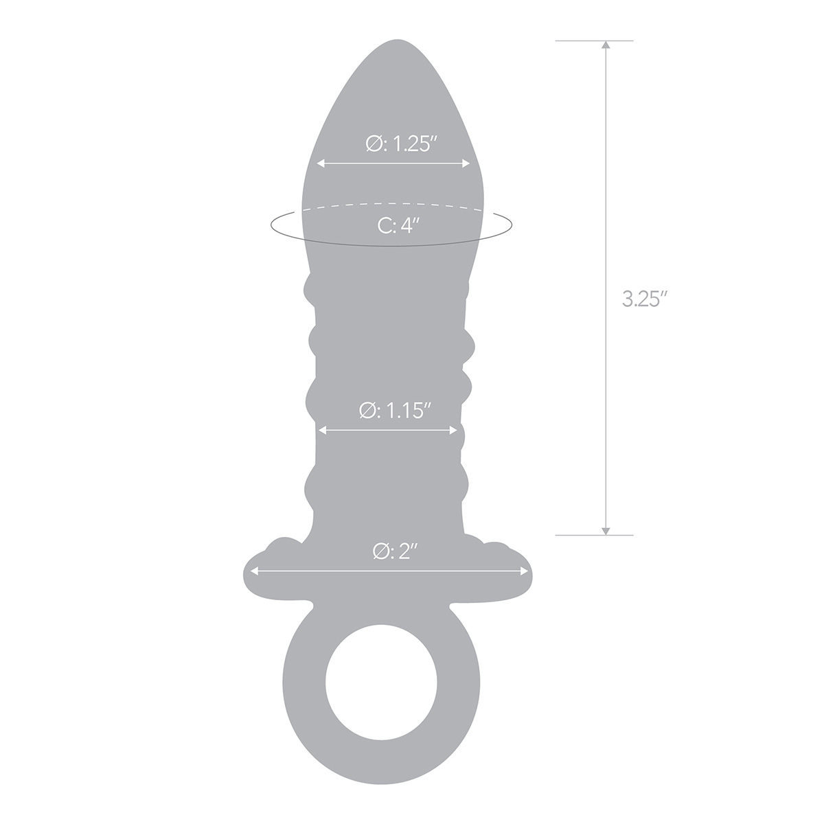Glas Пробка с кольцом ручного изготовления PACIFIER