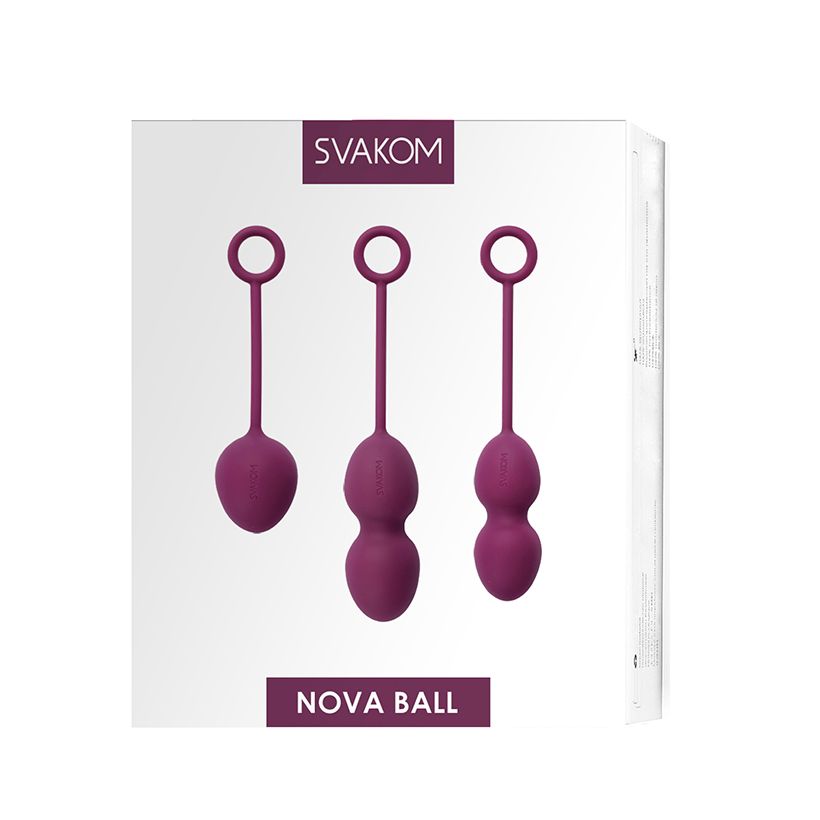 Nova Ball Фиолетовый Вагинальные шарики со смещенным центром тяжести