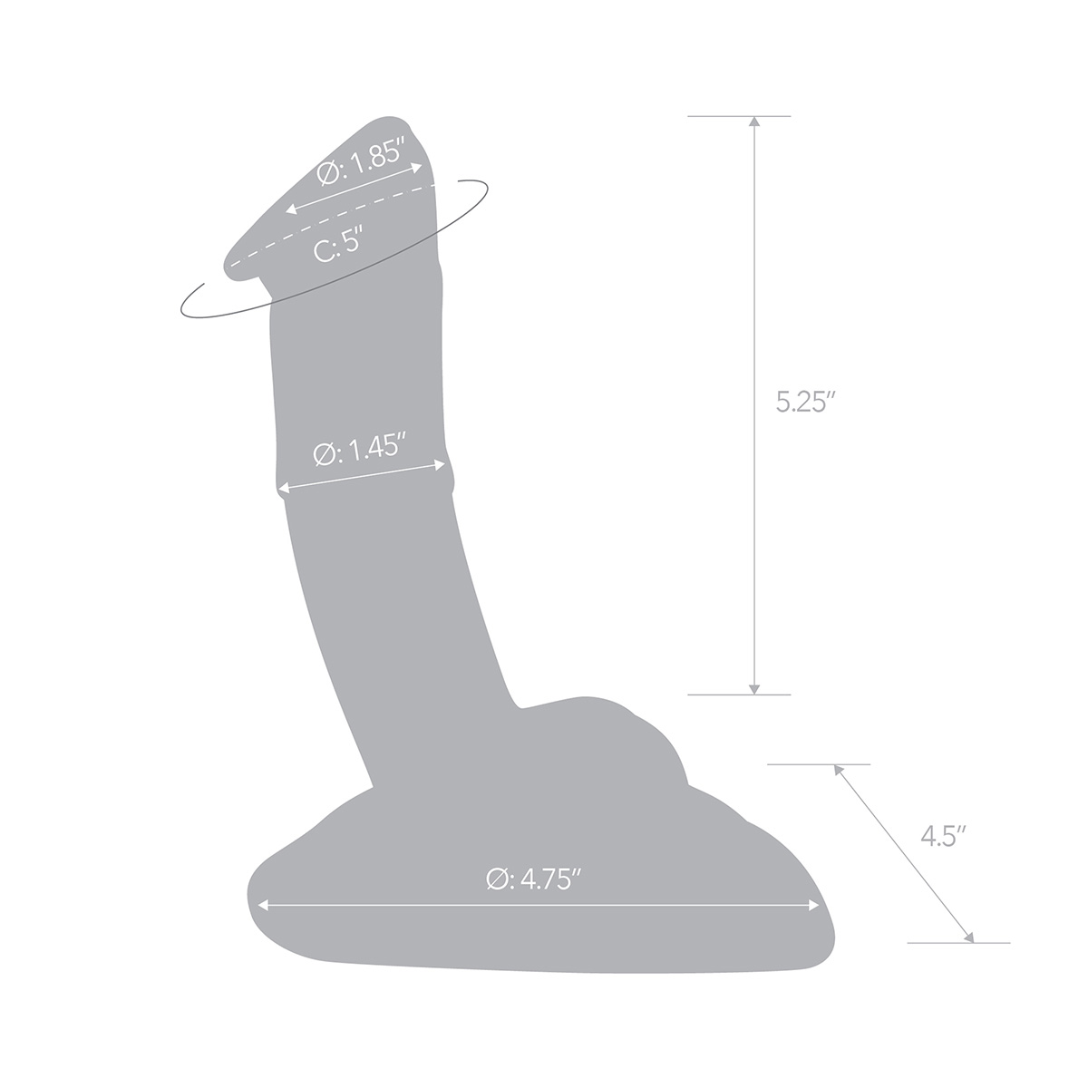 Glas Фаллоимитатор с мошонкой на подставке 7,5 in Rideable Standing Glass Cock With Stability Base