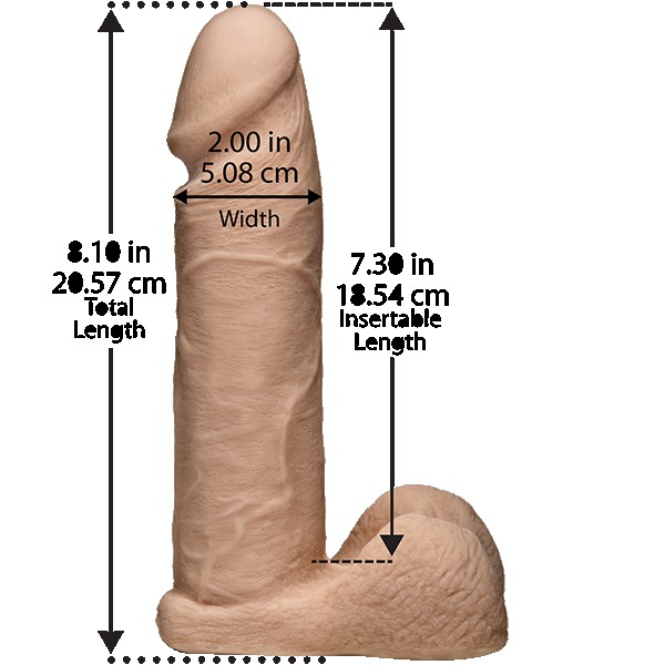 8 ультрареалистик насадка Харнесс Vac-U-Lock™ - 8 ULTRASKYN™ Cock - Vanilla