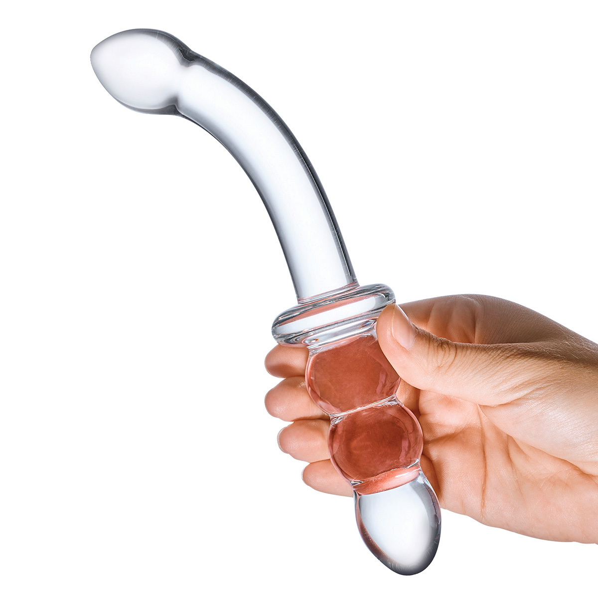 Glas Ребристый двойной анально-вагинальный фаллос Ribbed G-Spot