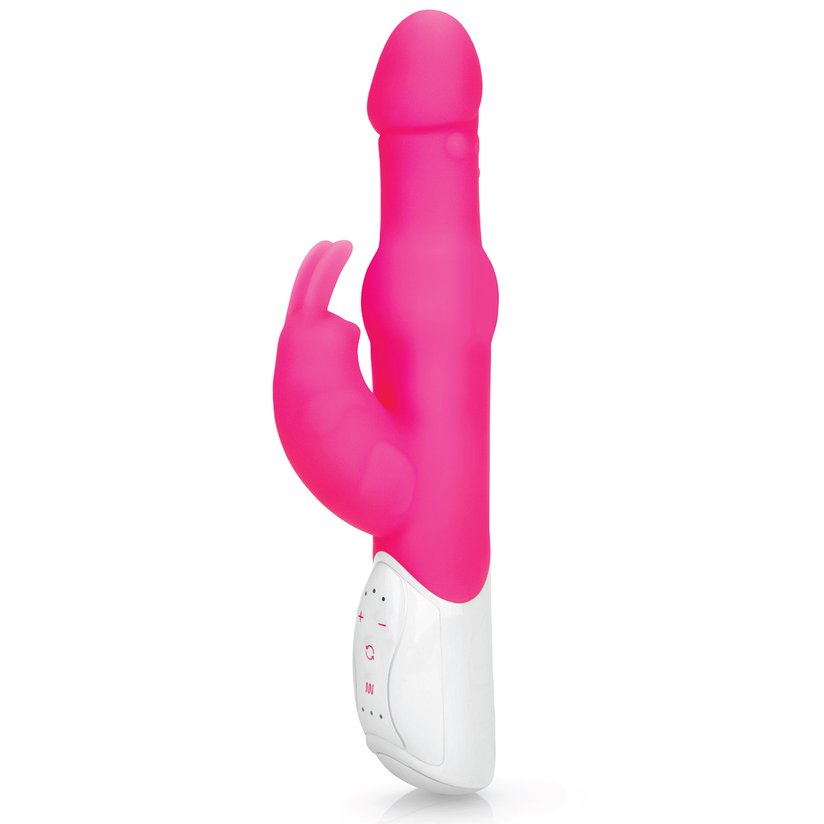 Rabbit Essentials Яркий вибратор с вращающимися бусинами PLEASURE PEARLS RABBIT розовый