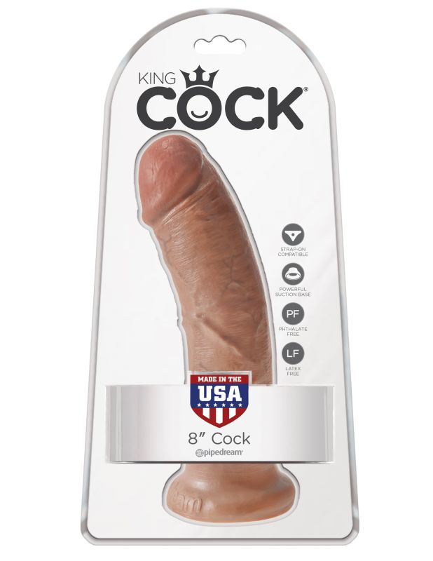 Фаллоимитатор на присоске загорелый King Cock 8