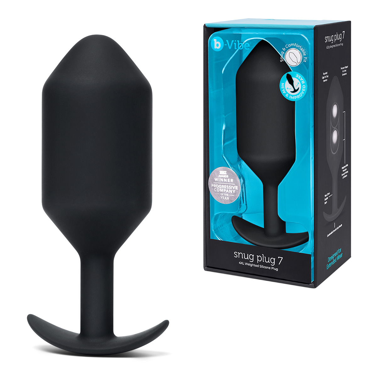 b-Vibe Профессиональная пробка для ношения B-vibe Snug Plug 7 черная