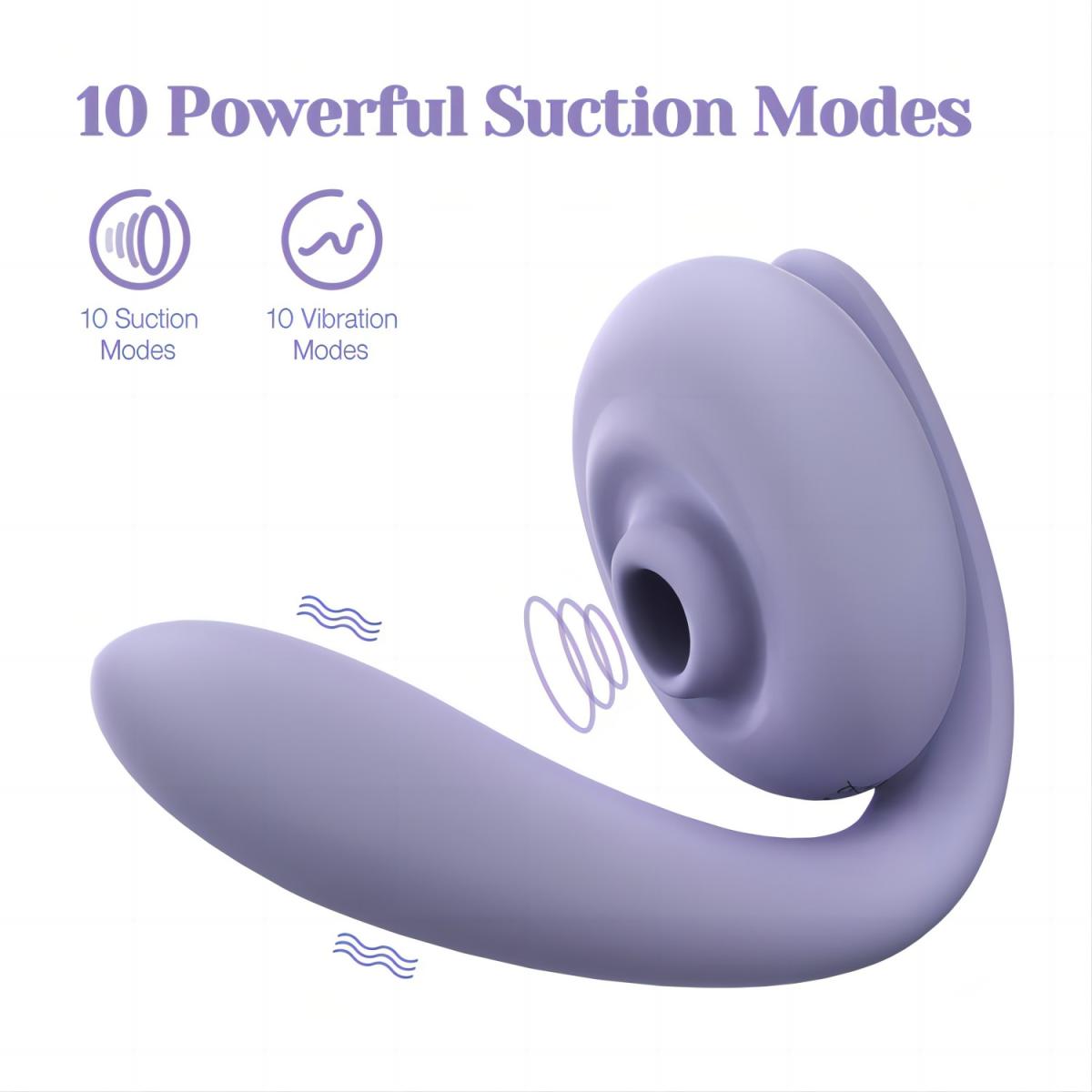 Tracy's Dog Сиреневый вакуумный стимулятор клитора и G-точки OG Flow Bean Vibrator