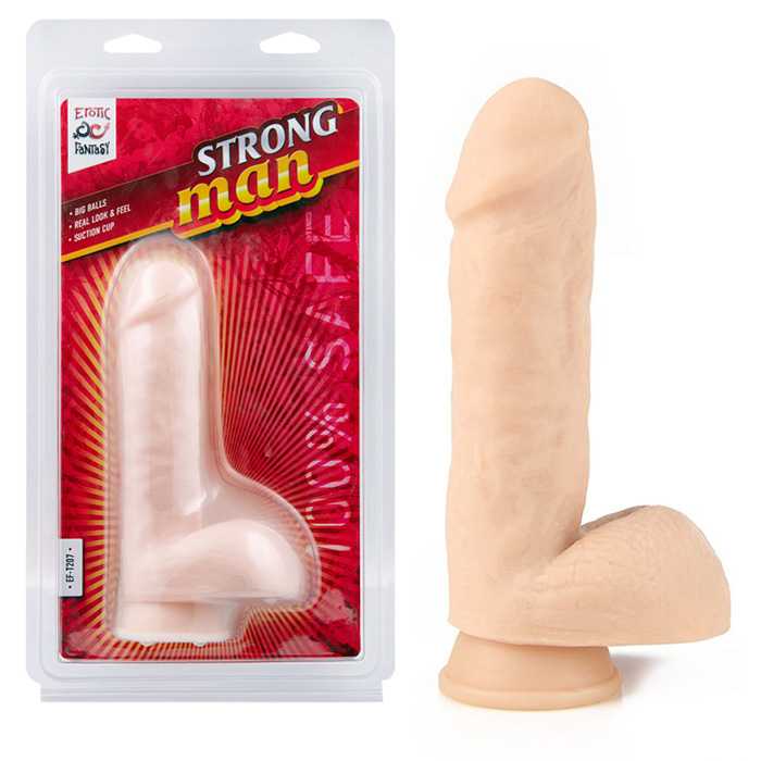 Erotic Fantasy Реалистичный фаллоимитатор STRONG MAN с мошонкой