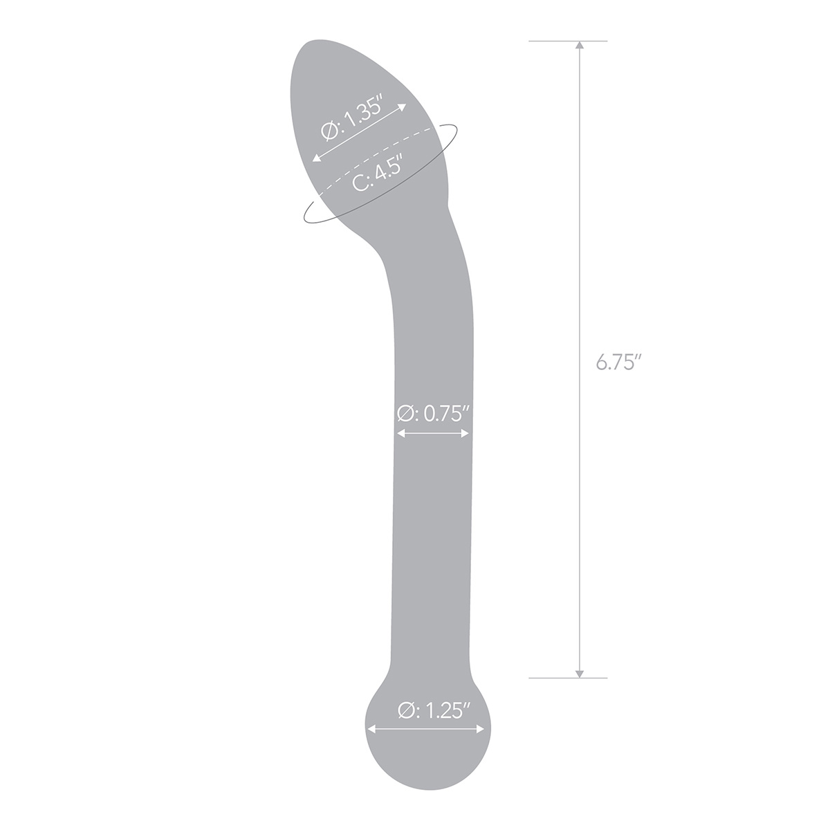 Glas Стеклянный фаллос для точки G SLIMLINE G-SPOT
