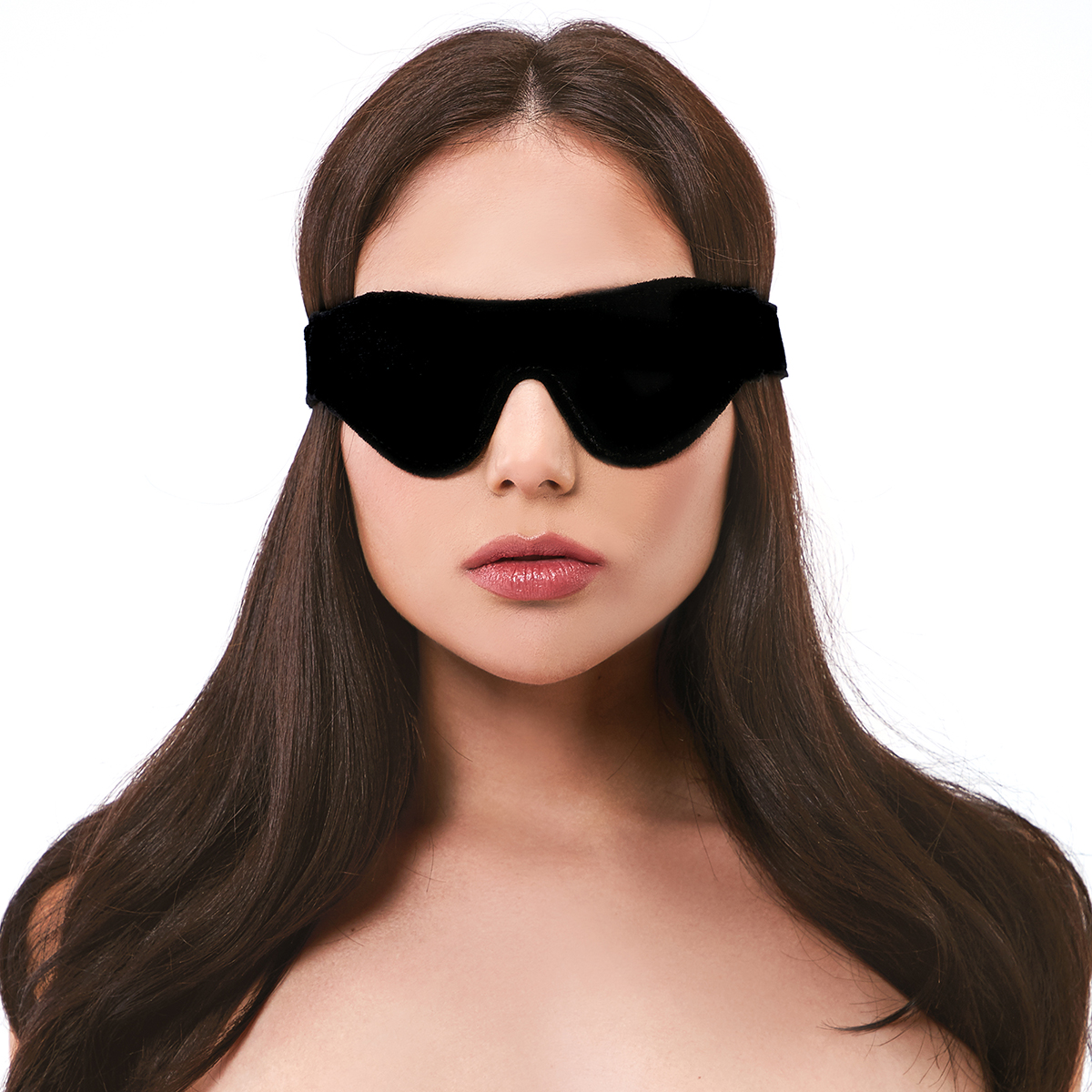 Lux Fetish Черная мягкая маска на глаза Unisex Blindfold