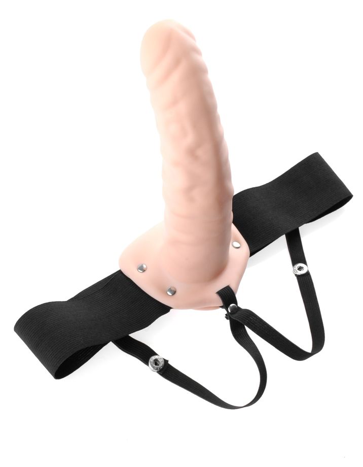 Полый страпон на ремне телесный Fetish Fantasy Series 8 Hollow Strap-On