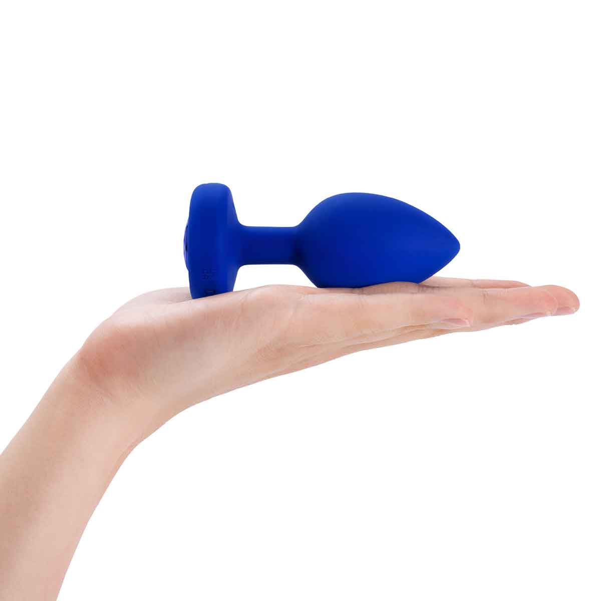 b-Vibe Вибрирующая втулка Vibrating Jewel Plug L/XL цвета синий сапфир