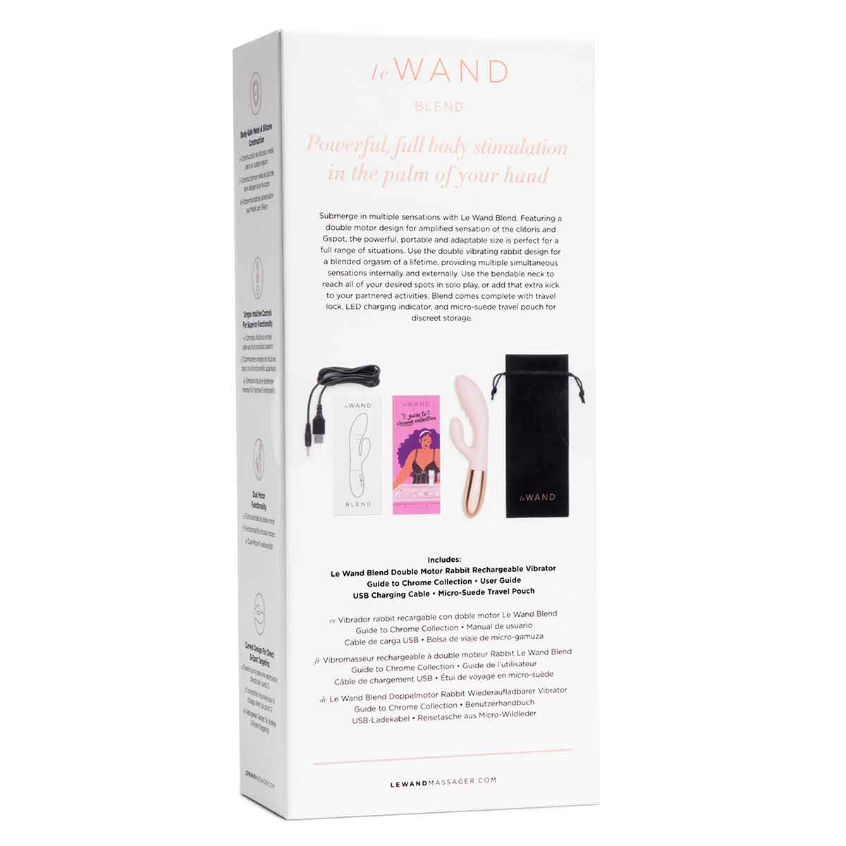 le WAND Вибромассажер с двойной стимуляцией le WAND BLEND розовое золото