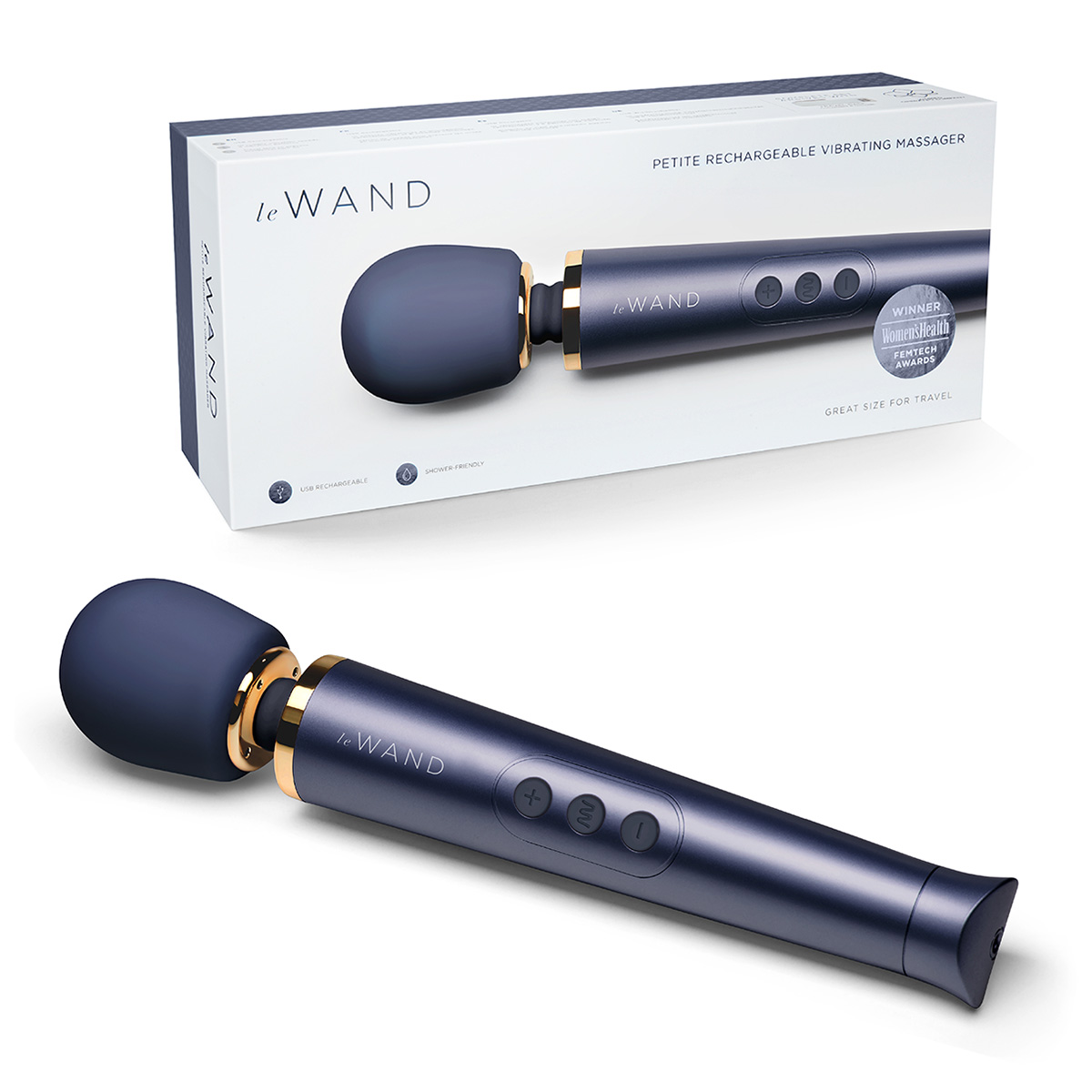 le WAND Роскошный кобальтовый синий мини-ванд Le Wand Petite Massager