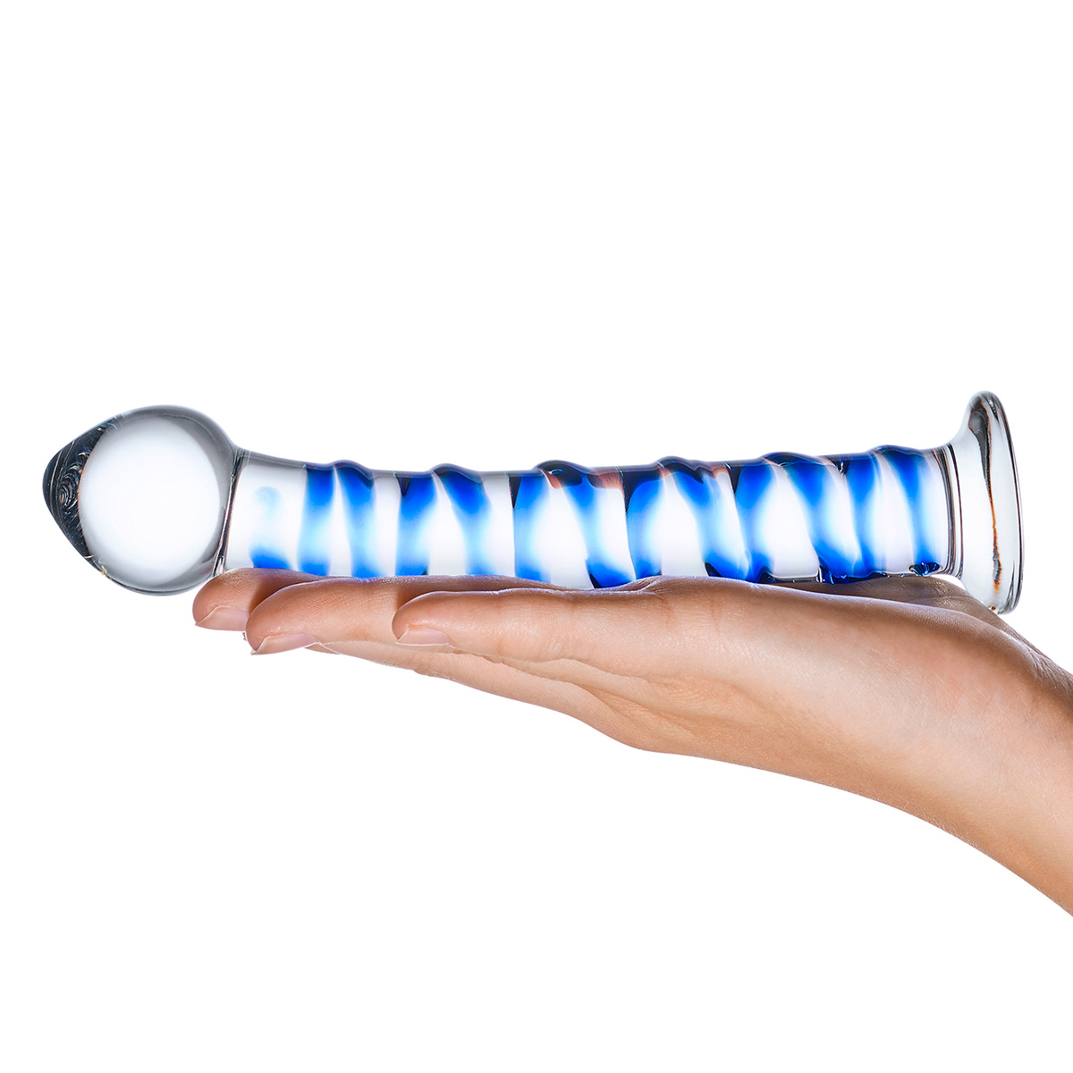 Glas Фаллоимитатор из стекла BLUE SPIRAL