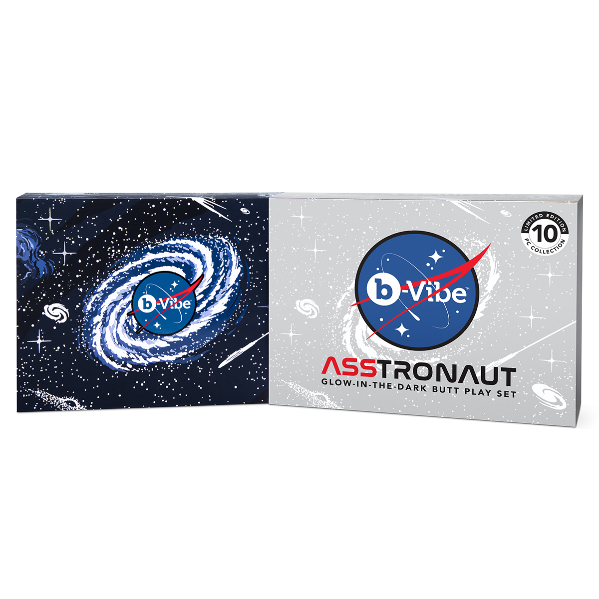 b-Vibe Светящийся в темноте анальный набор ASSTRONAUT GLOW IN THE DARK SET