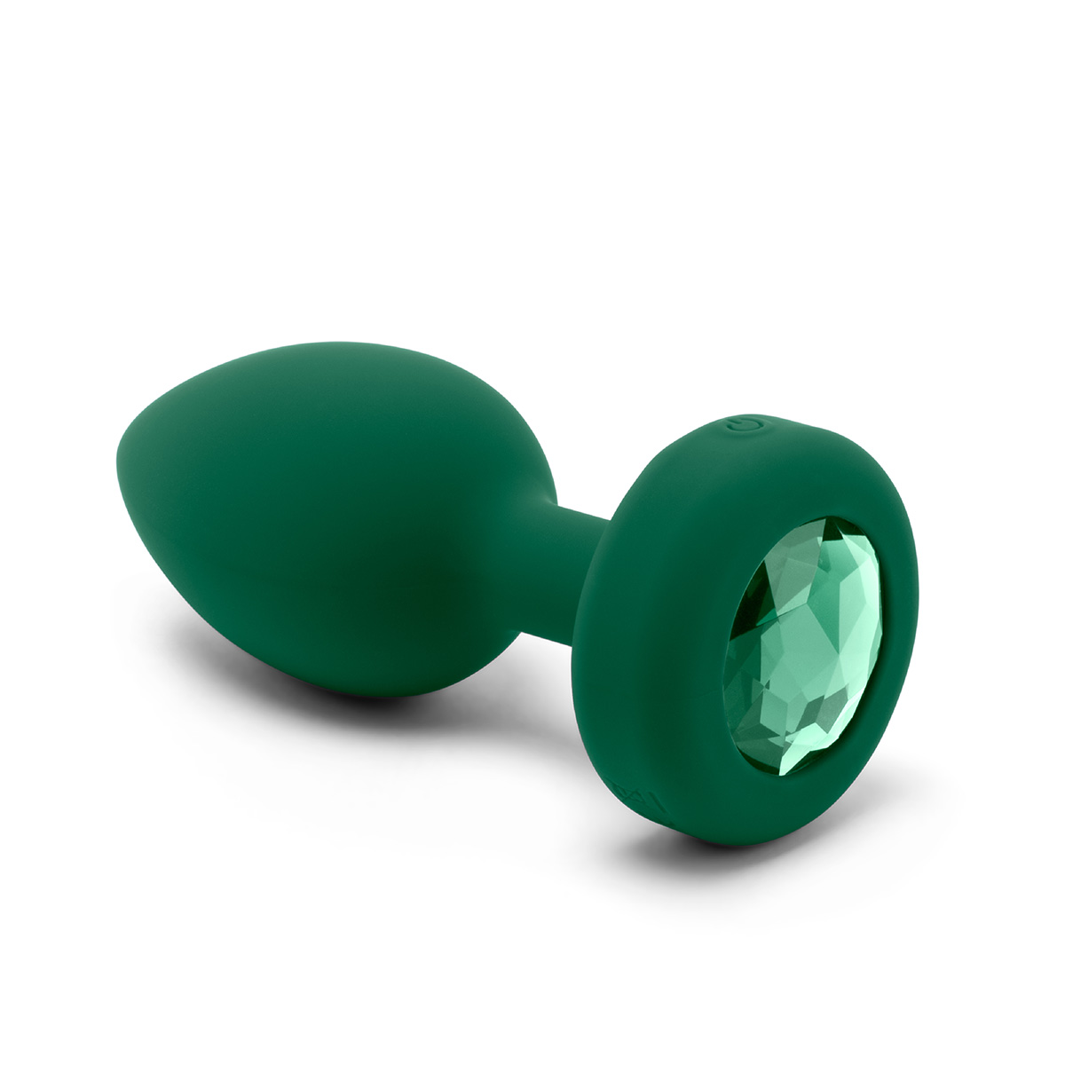 b-Vibe Вибрирующая втулка Vibrating Jewel Plug M/L зеленого цвета