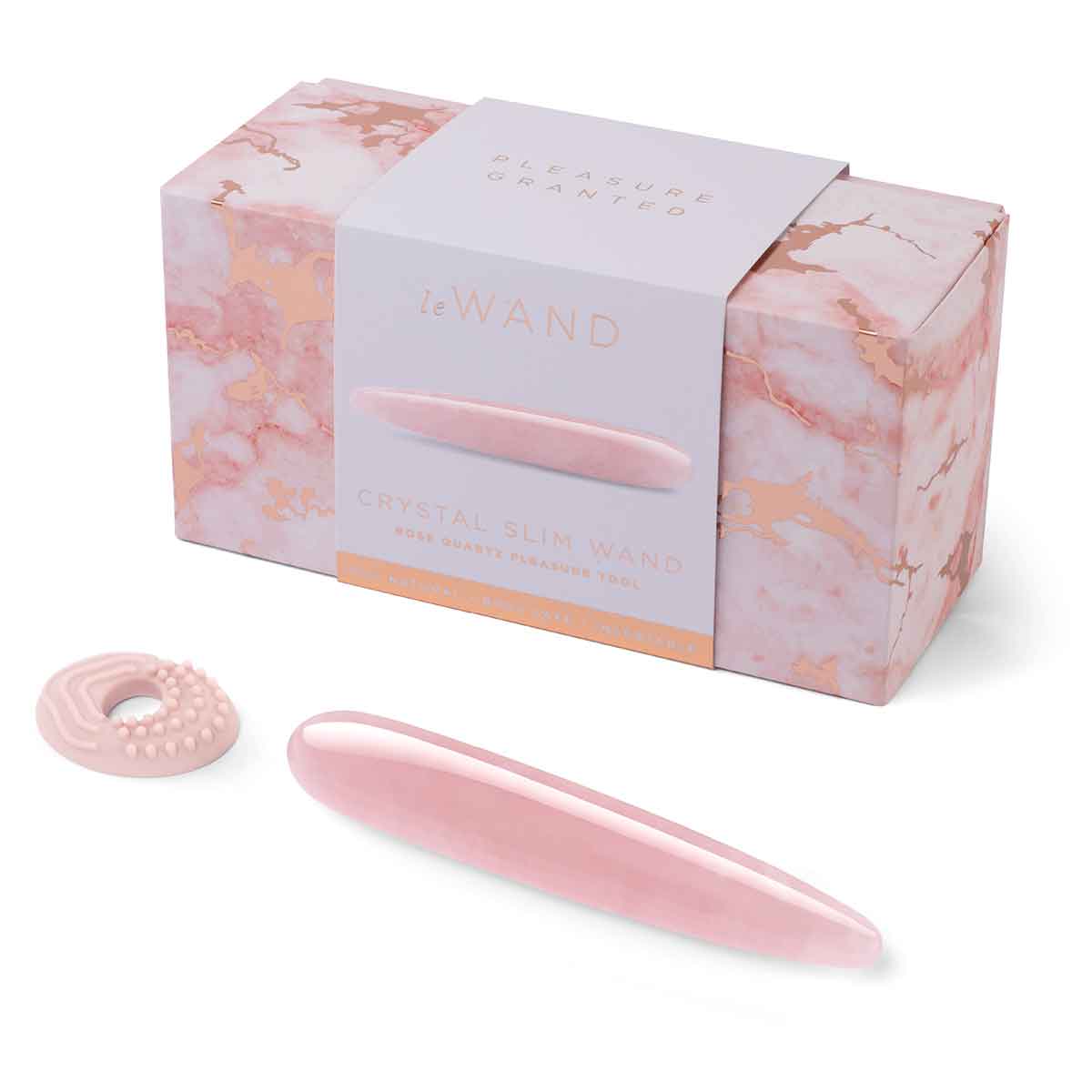 le WAND Массажер тонкий le WAND Crystal Slim Wand розовый кварц