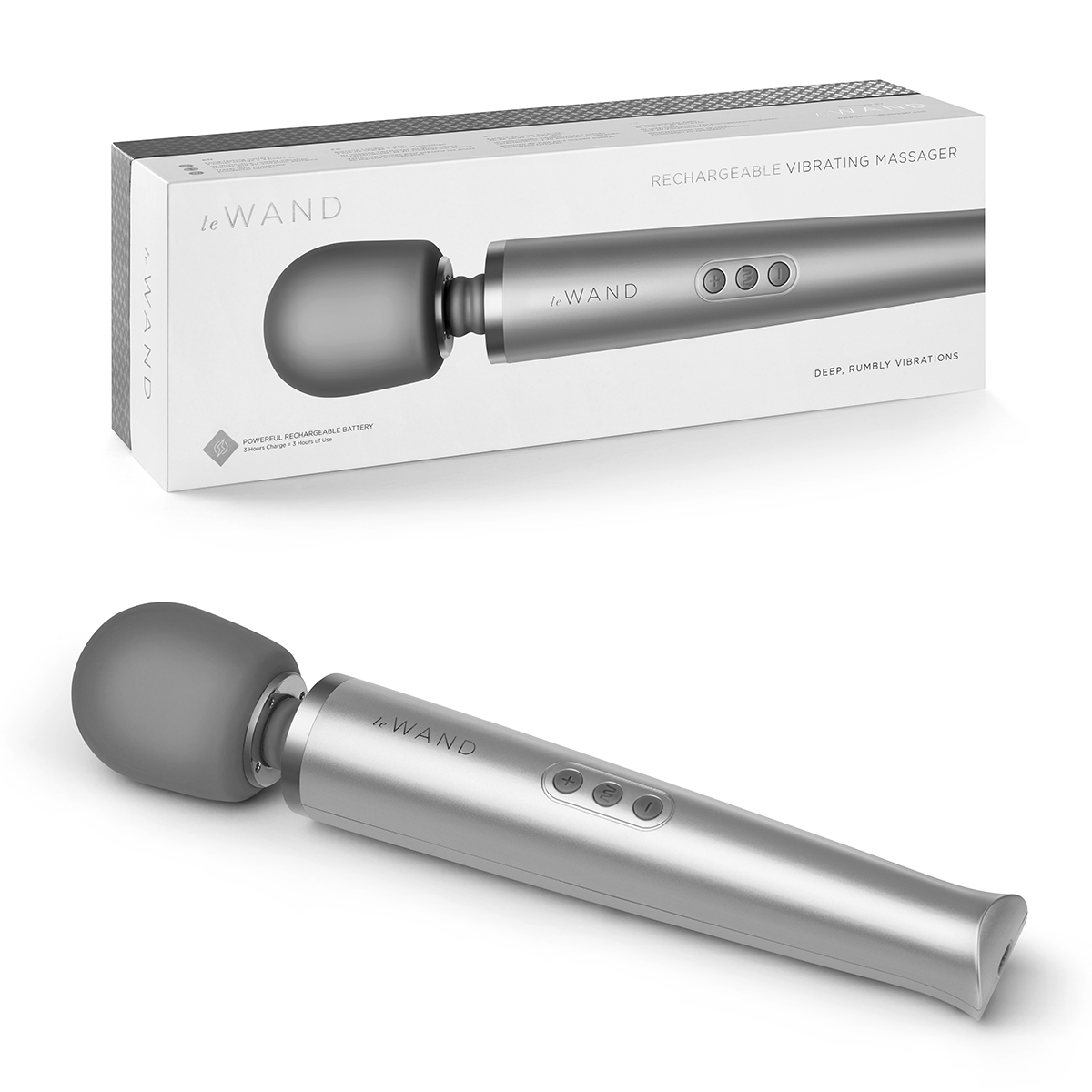le WAND Роскошный серебристый вибромассажер le WAND Original Massager