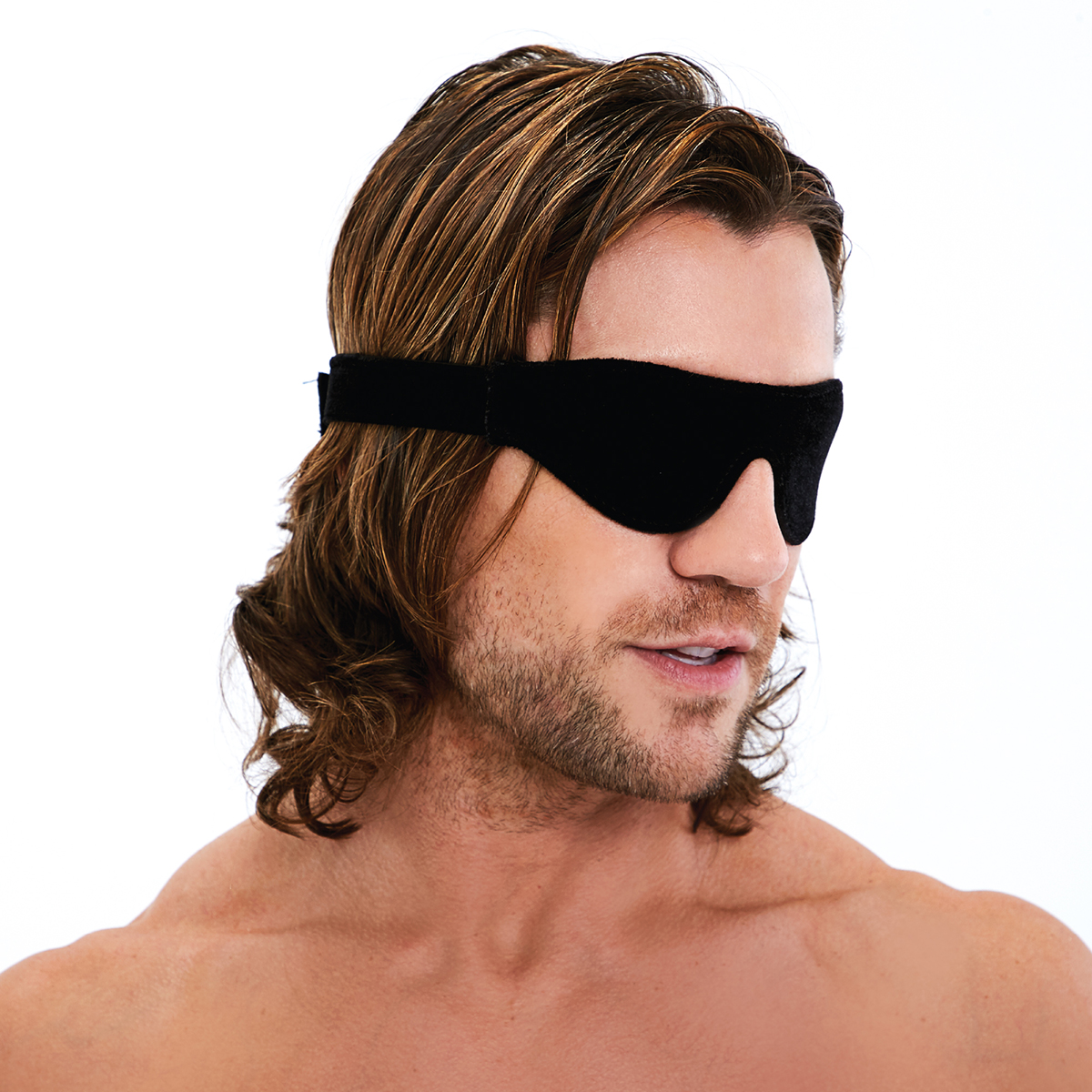 Lux Fetish Черная мягкая маска на глаза Unisex Blindfold