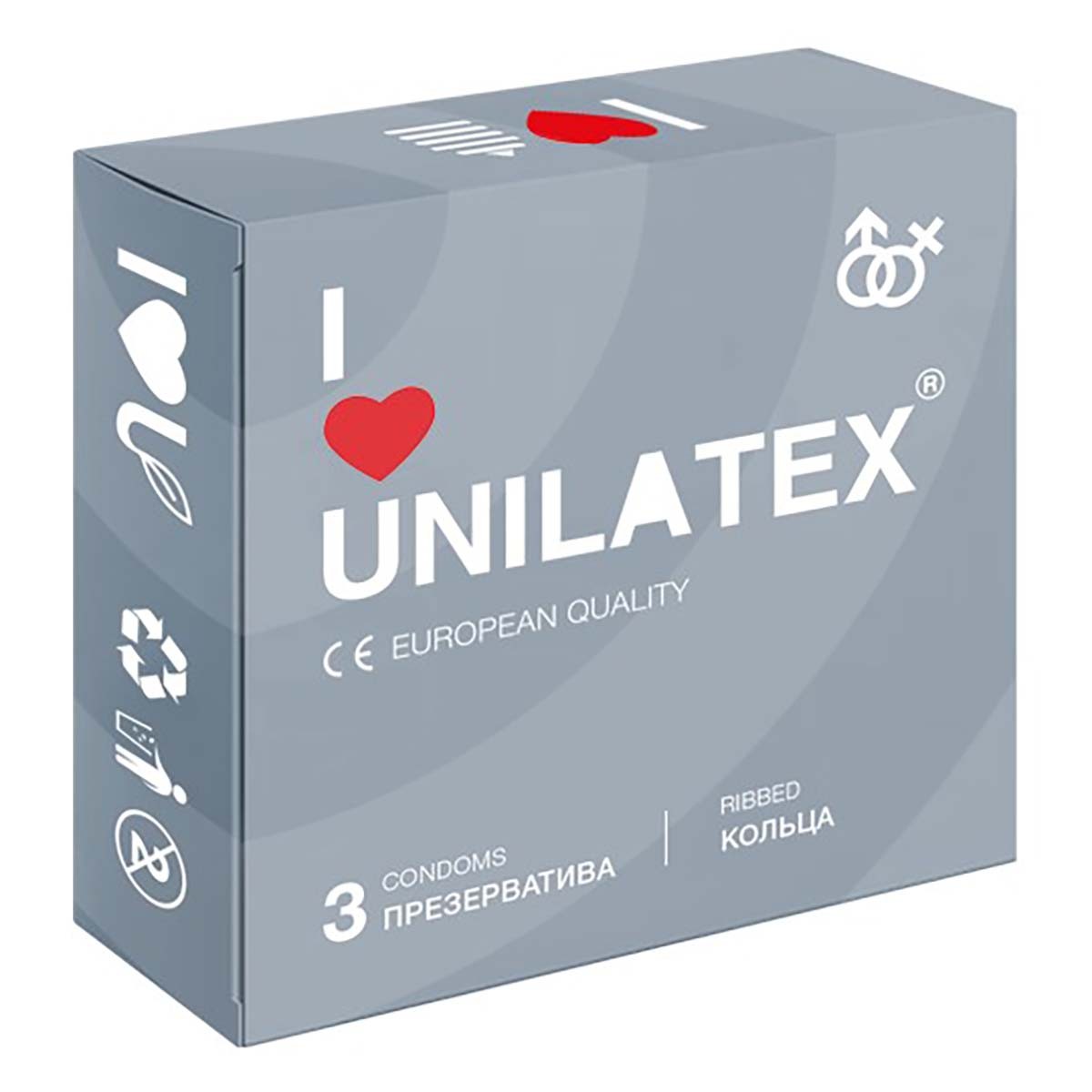 Unilatex Презервативы с кольцами Unilatex® Ribbed 1 уп (3 шт)