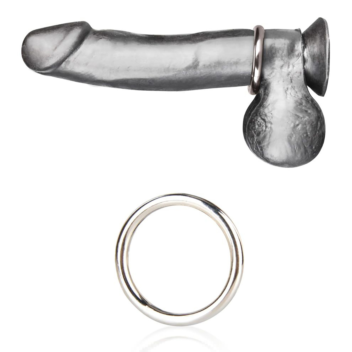 BlueLine Стальное эрекционное кольцо 4,5 см STEEL COCK RING