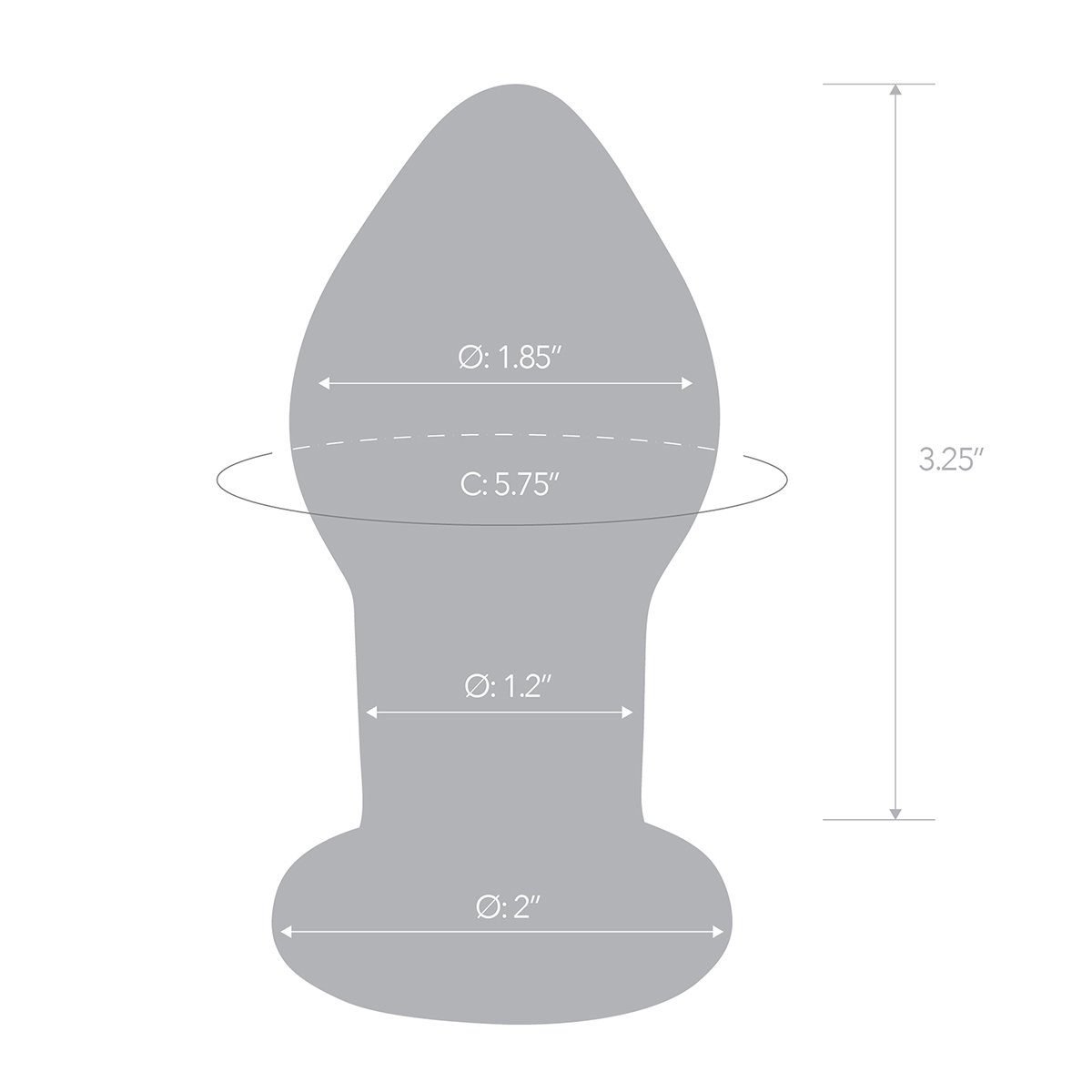 Glas Классический вибрирующий стимулятор 3,5 in RECHARGEABLE
