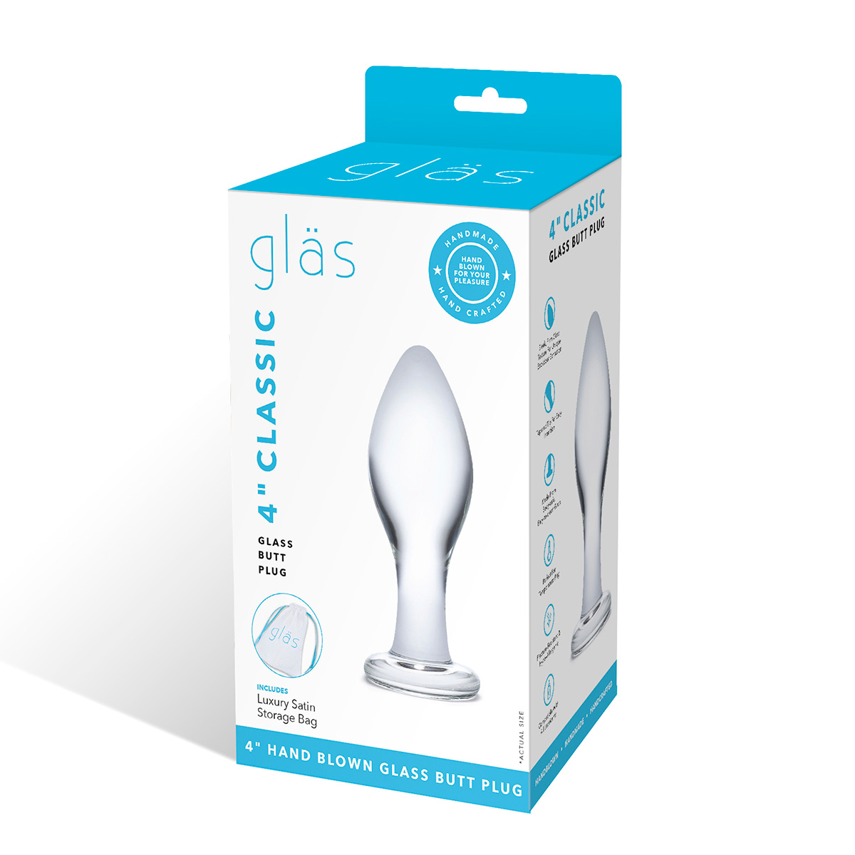 Glas Элегантная анальная пробка Classic Glass Butt Plug