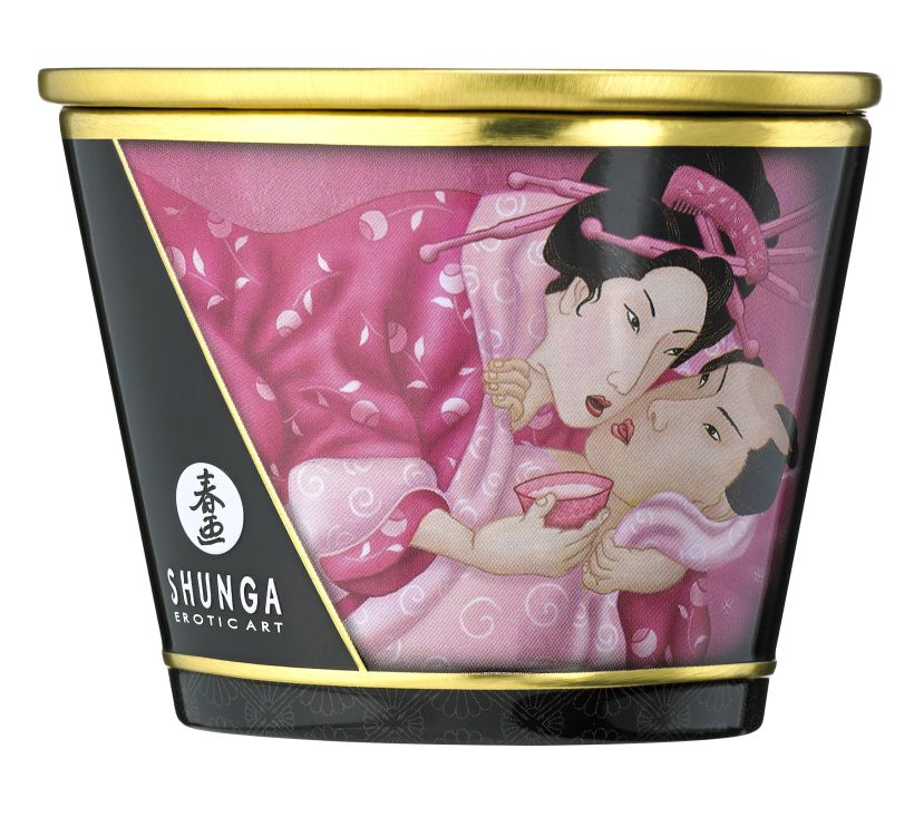 Массажное аромамасло в виде свечи, Rose Petals, Лепестки Розы, 170 мл