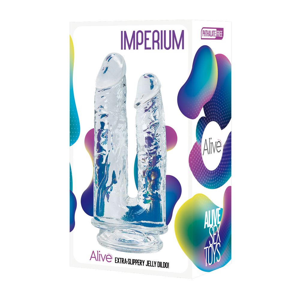 Фаллоимитатор двойной Imperium Jelly Dildo прозрачный