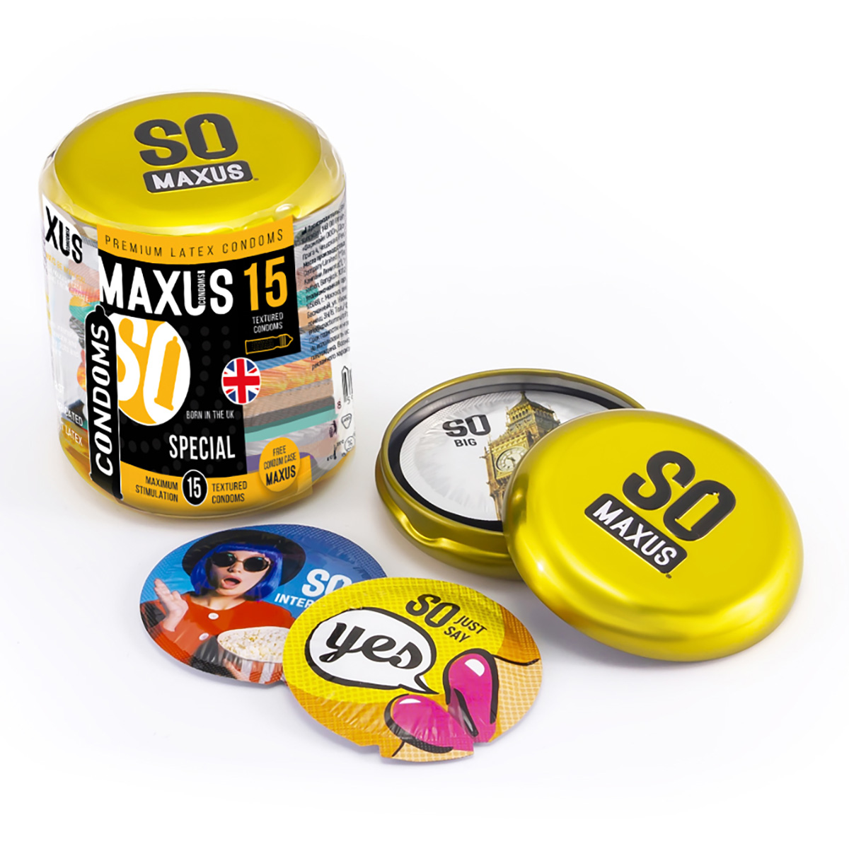 Maxus Презервативы точечно-ребристые MAXUS Special №15 в большом кейсе