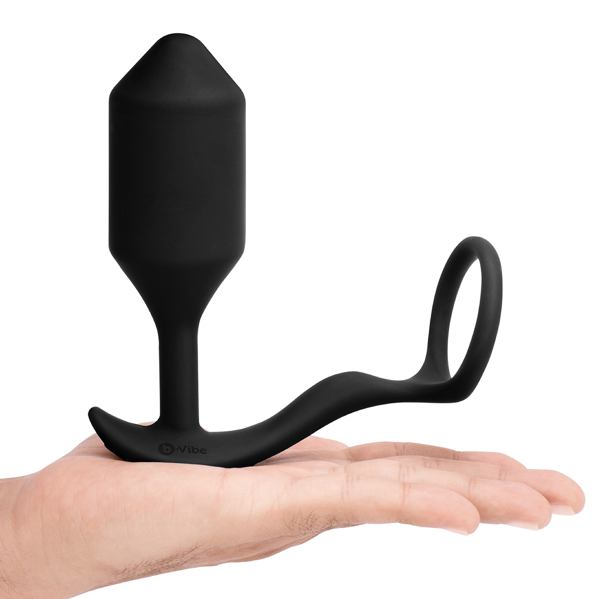 b-Vibe Вибрирующий плаг с кольцом для эрекции Vibrating Snug & Tug размер XL