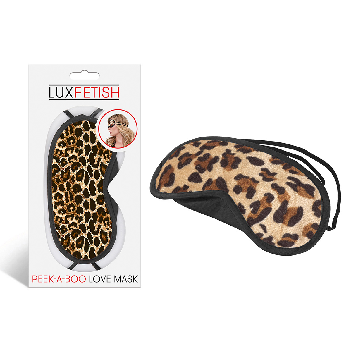Lux Fetish Маска леопардовая на глаза PEEK-A-BOO LOVE MASK