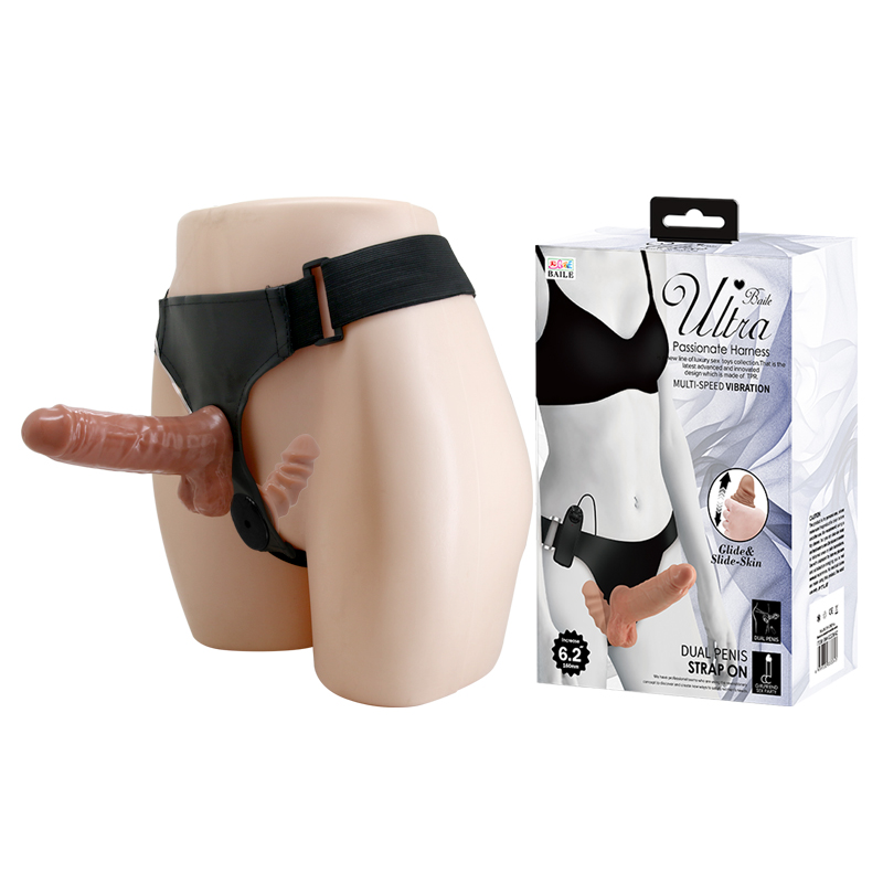 Страпон-система с ремнями с вагинальной пробкой с вибрацией Ultra Passionate Harness
