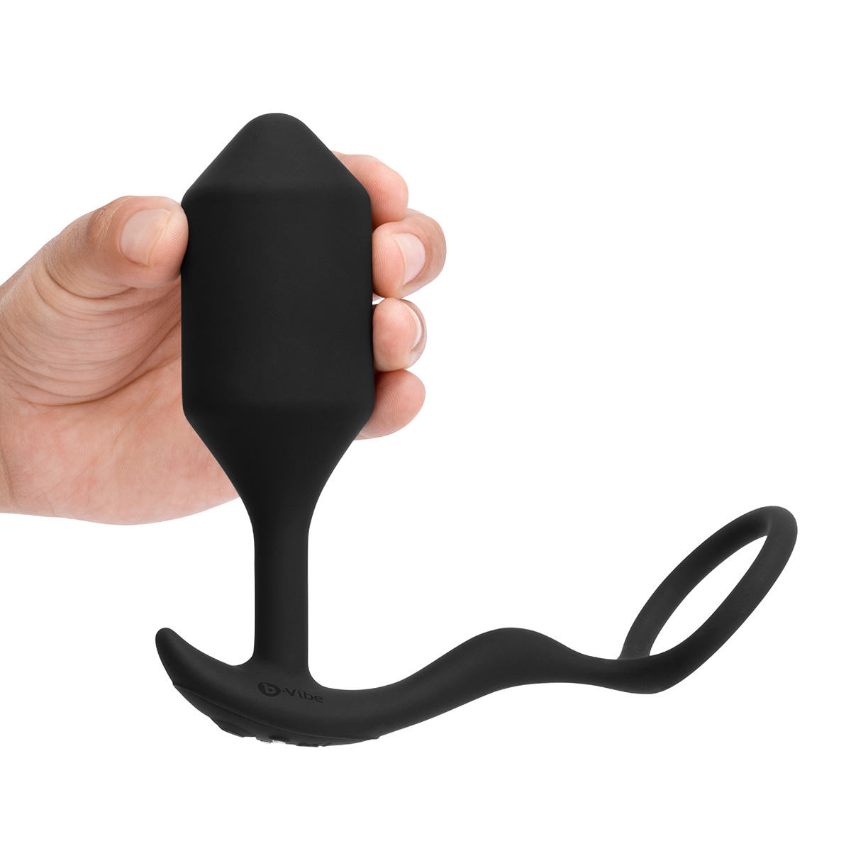b-Vibe Вибрирующий плаг с кольцом для эрекции Vibrating Snug & Tug размер XL