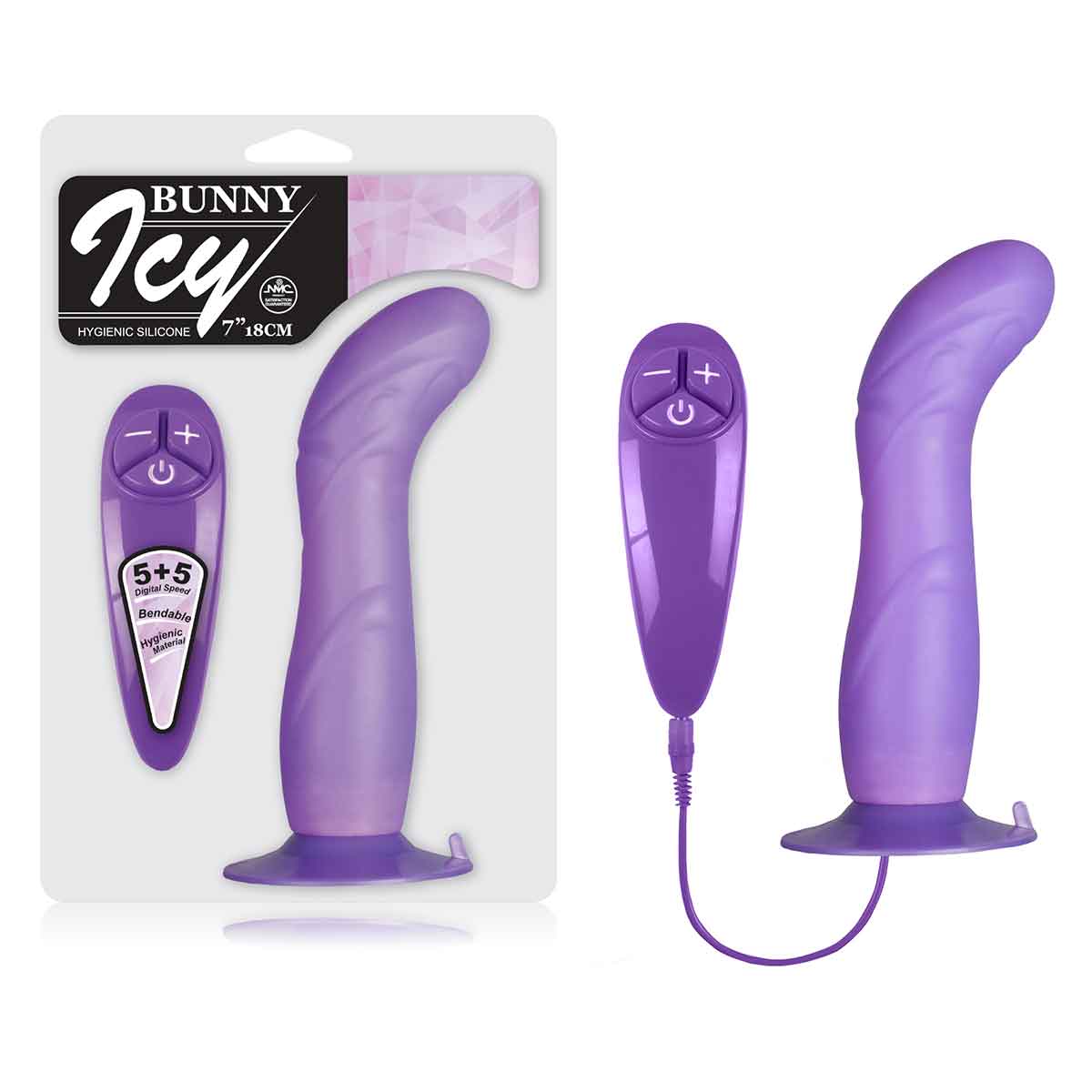 NMC Вибратор для G-точки BUNNY ICY фиолетовый