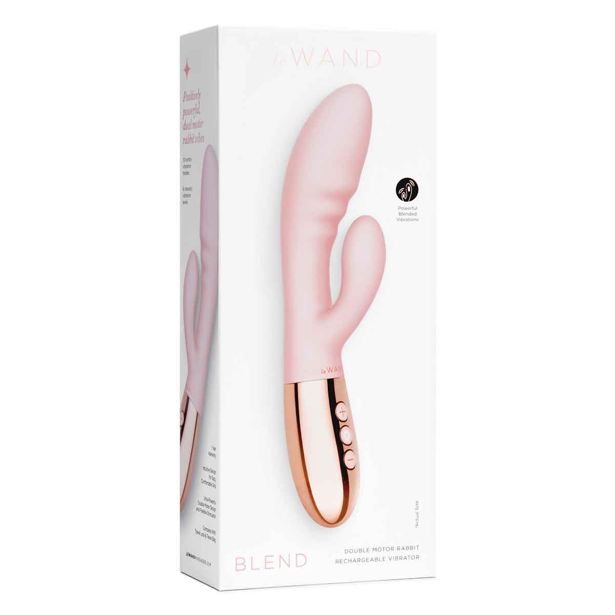 le WAND Вибромассажер с двойной стимуляцией le WAND BLEND розовое золото