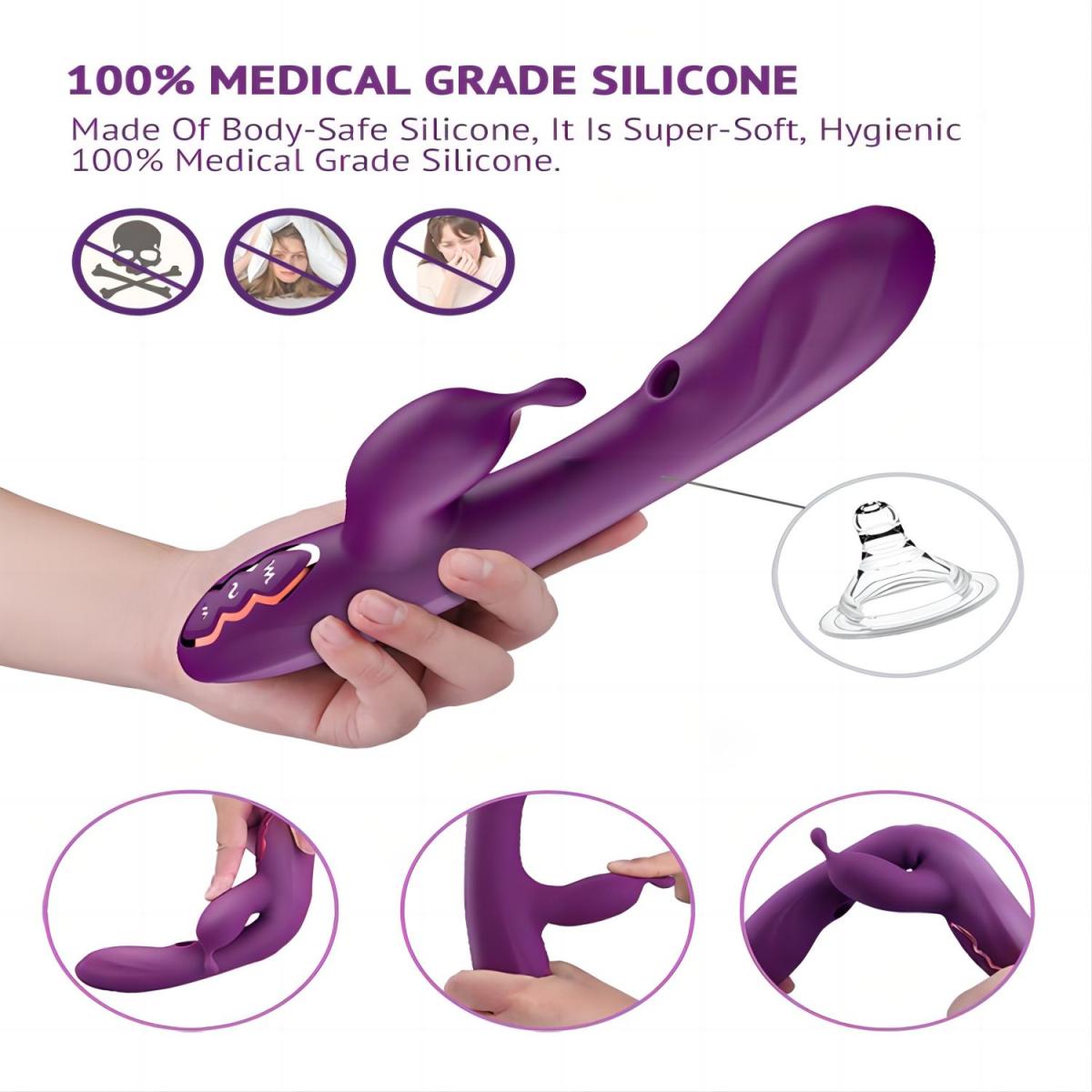Tracy's Dog Вакуумный вибромассажер-кролик G Spot Alpha Rabbit Vibrator