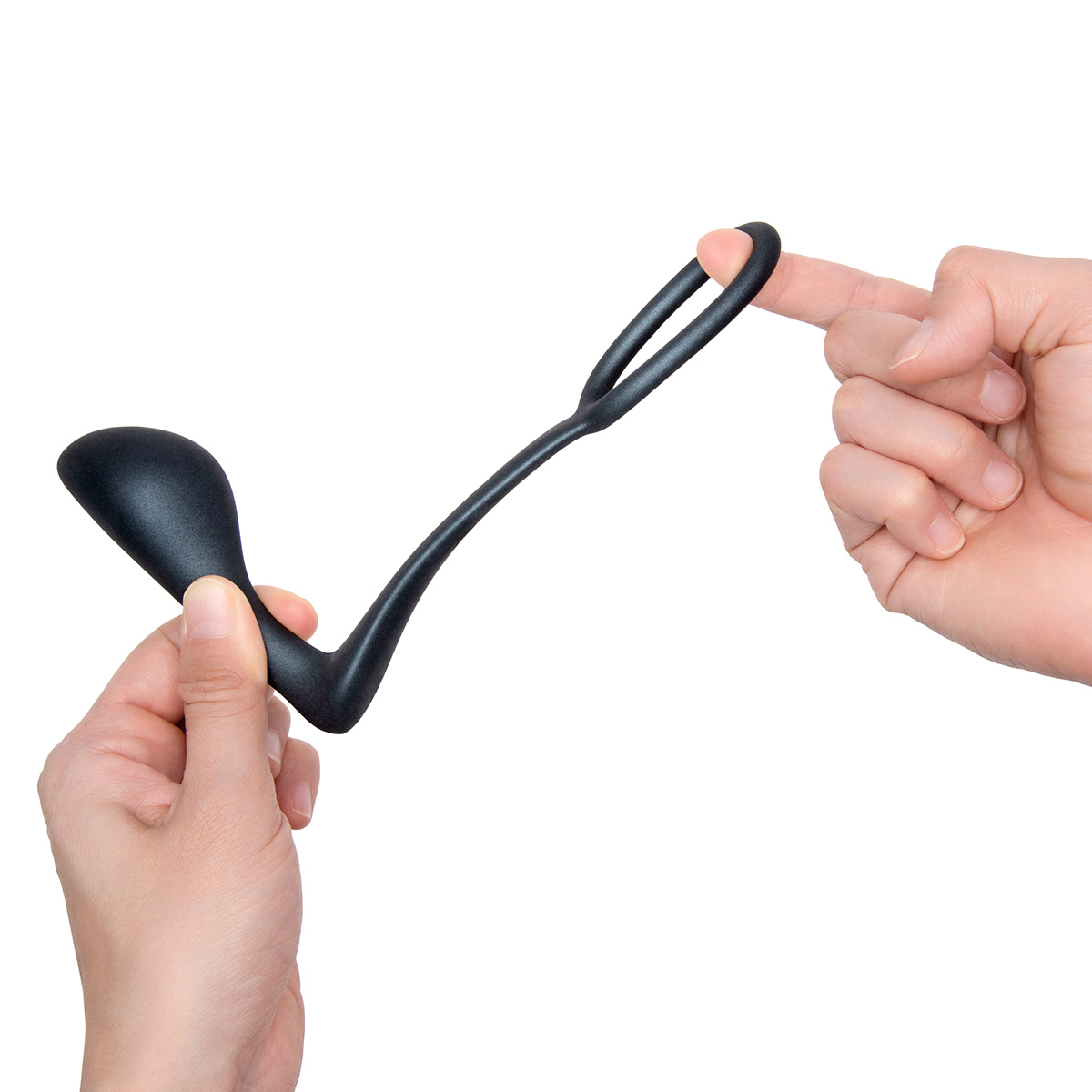 b-Vibe Анальный плаг с кольцом для простаты RINGER COCK RING & PLUG
