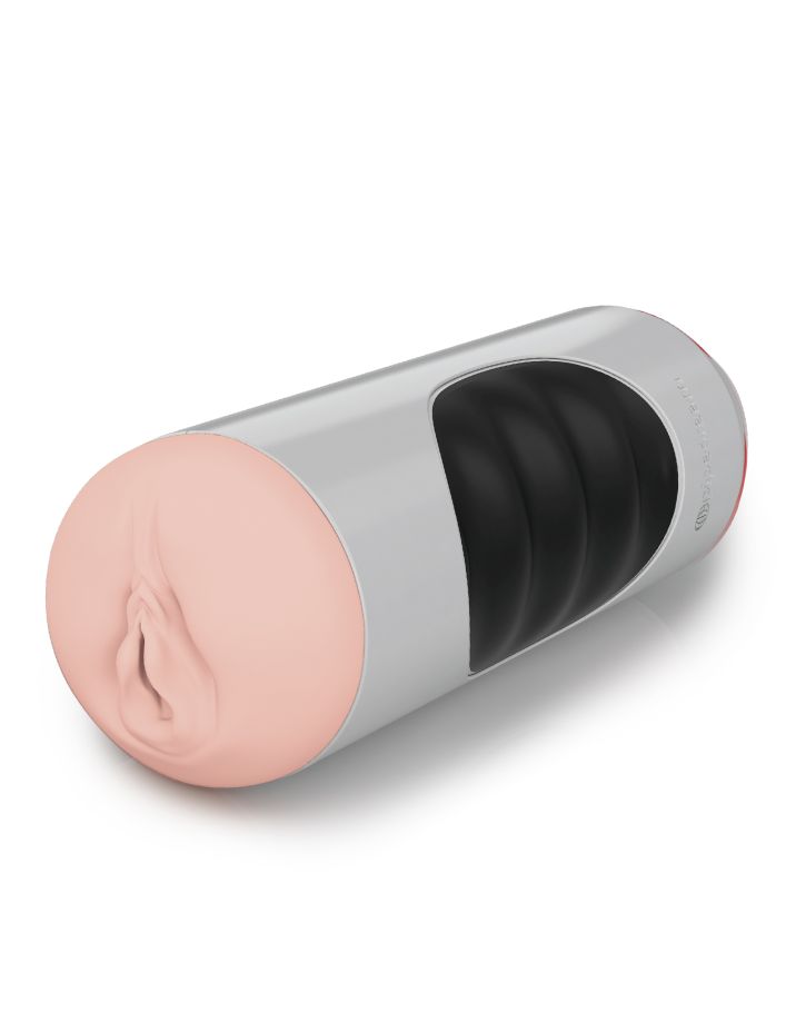 Вибромастурбатор-вагина с мягкой тубе Pipedream Extreme Toyz Mega Grip Vibrating Stroker Pus