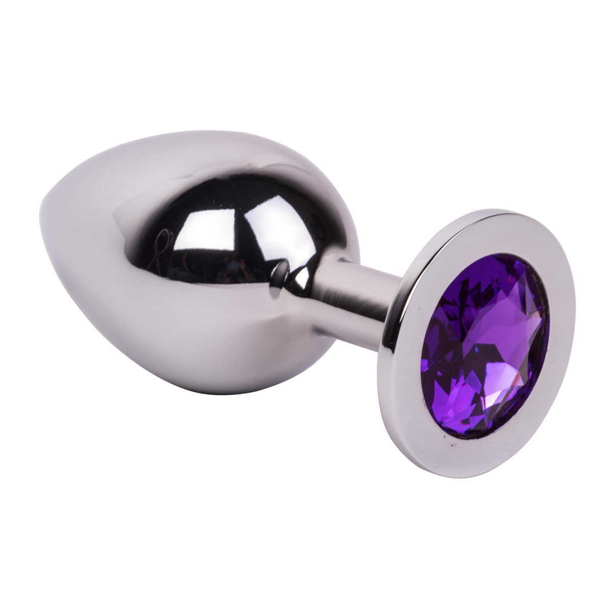 Erotic Fantasy Большой плаг из стали с кристаллом VIOLET DREAM