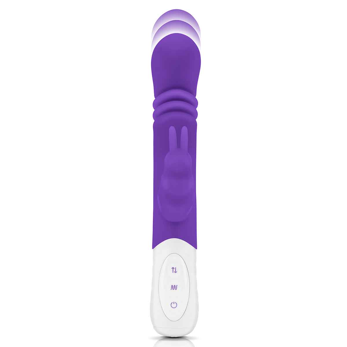 Rabbit Essentials Небольшой тонкий фиолетовый массажер для G-точки SLIM SHAFT THRUSTING G-SPOT RABBIT