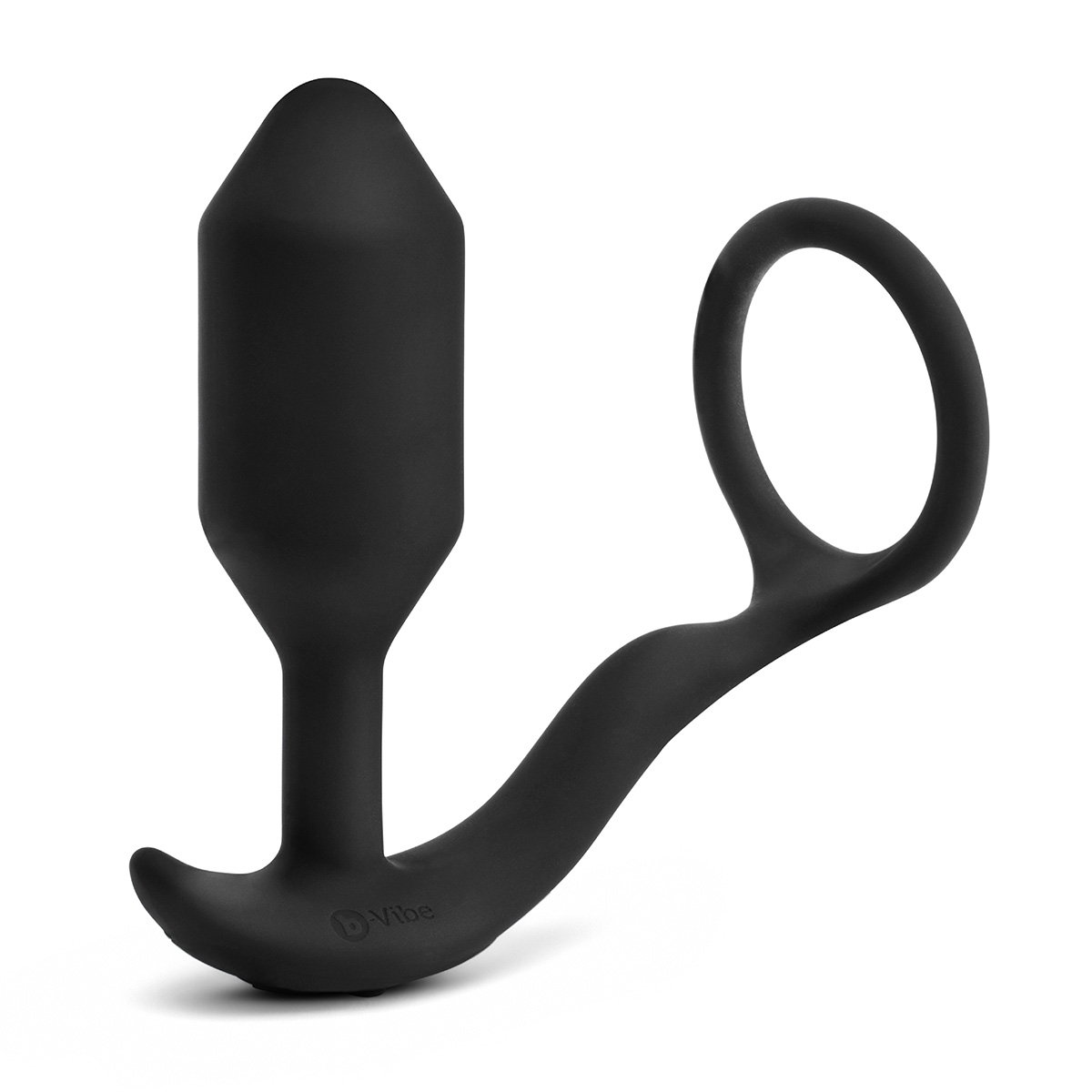 b-Vibe Вибрирующий плаг с кольцом для эрекции Vibrating Snug & Tug размер M