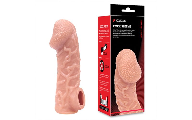 Насадка на фаллос с венками COCK SLEEVE CS.006-L (большой)