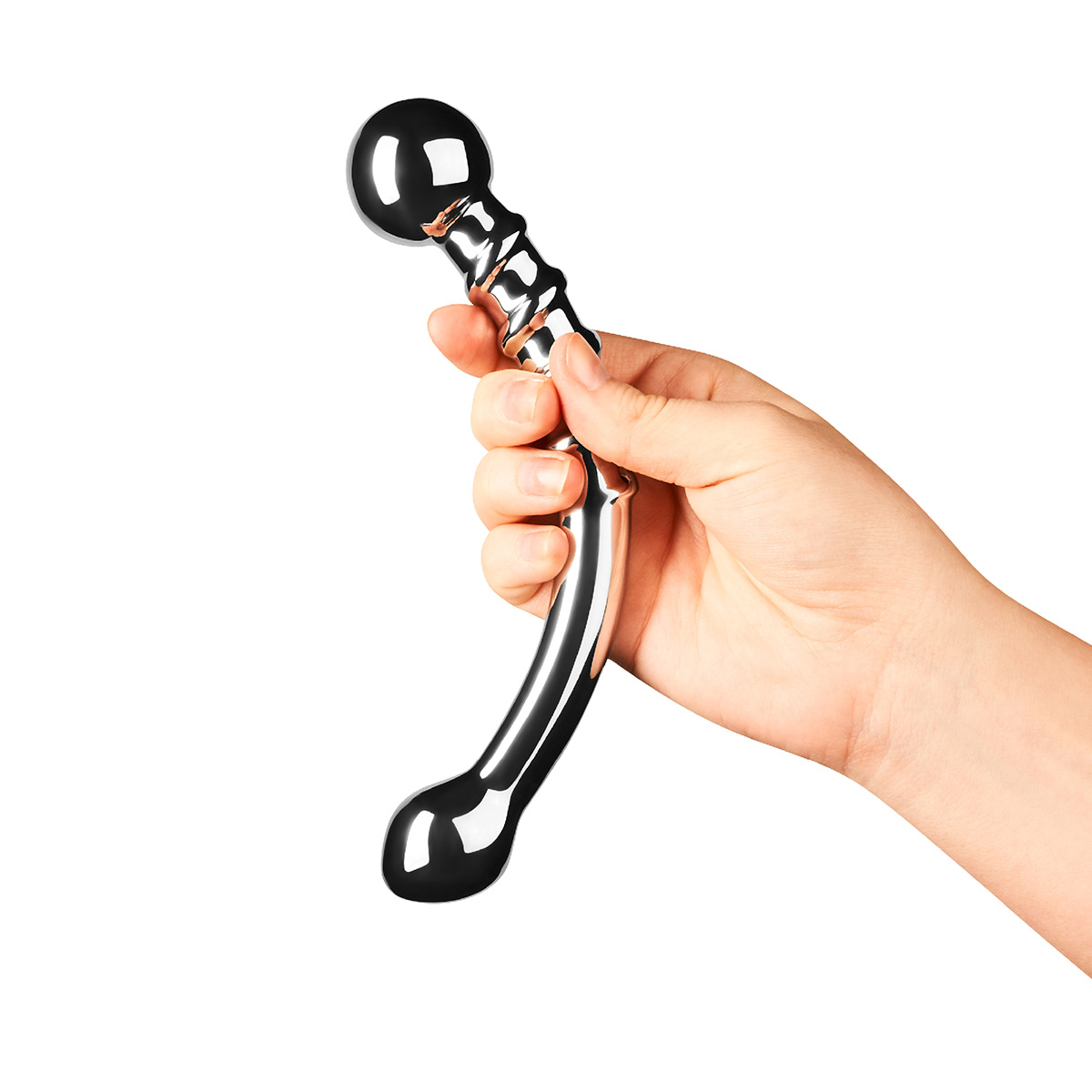 le WAND Изогнутый фаллоимитатор из стали со спиралью le WAND Bow