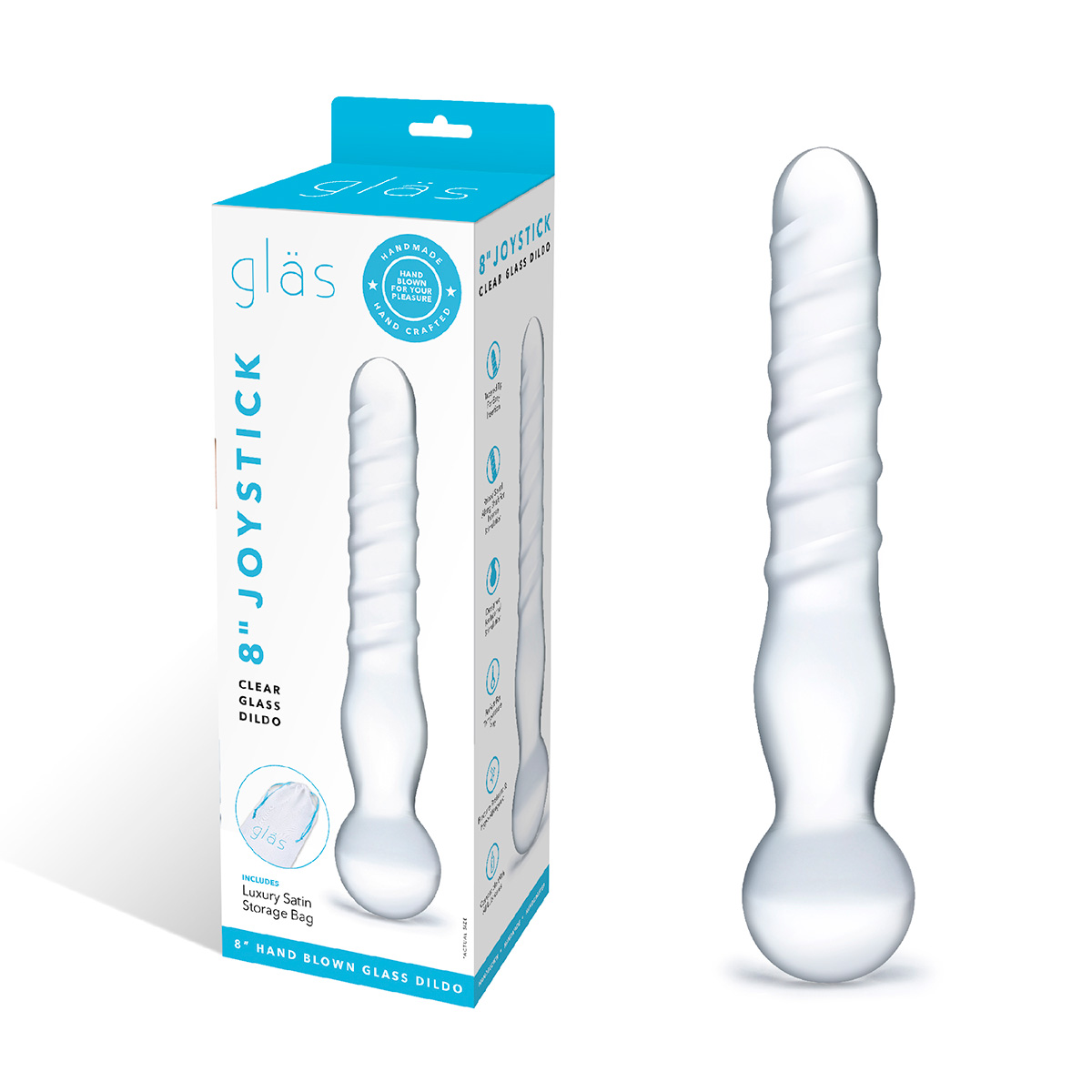 Glas Спиральный прозрачный стеклянный жезл JOYSTICK