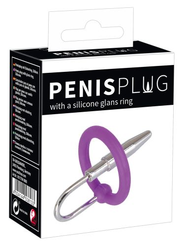 Уретральный Стимулятор с силиконовым кольцом под головку Penis Plug