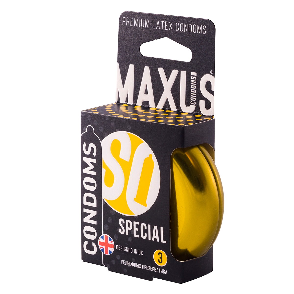 Maxus Презервативы в железном кейсе точечно-ребристые MAXUS Special №3 - 1 уп (3 шт)