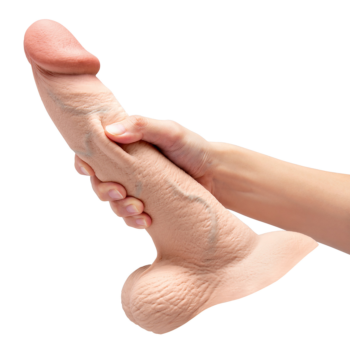 b-Vibe Анальный изогнутый фаллоимитатор SLIPSKIN REALISTIC CURVED 10 in