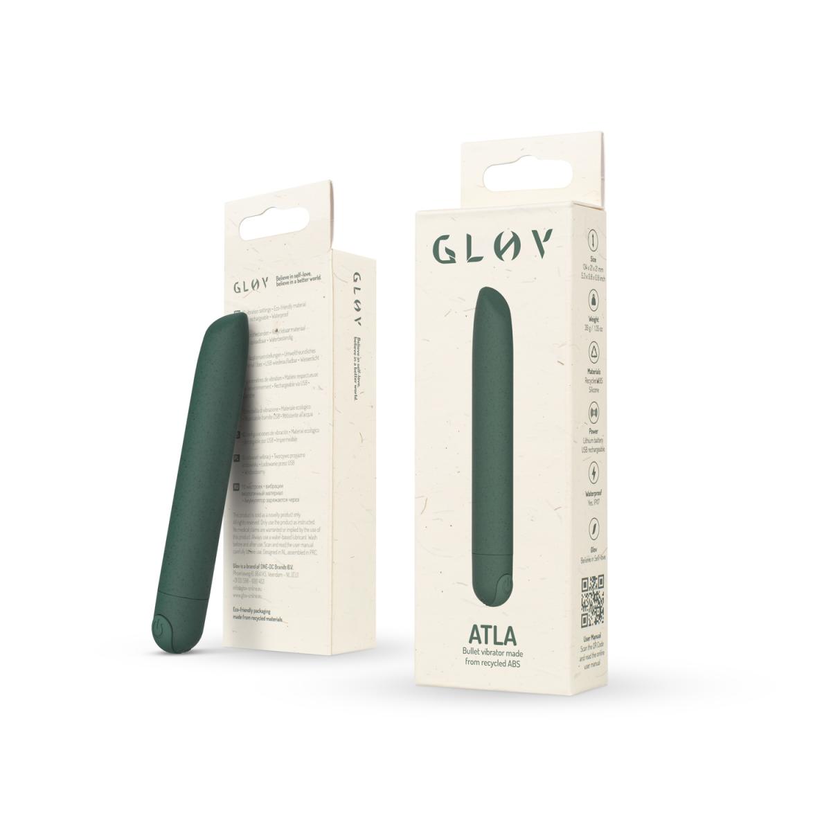 Gløv Вибромассажер из ЭКО пластика Gløv Eco Bullet Vibrator 13,5 см