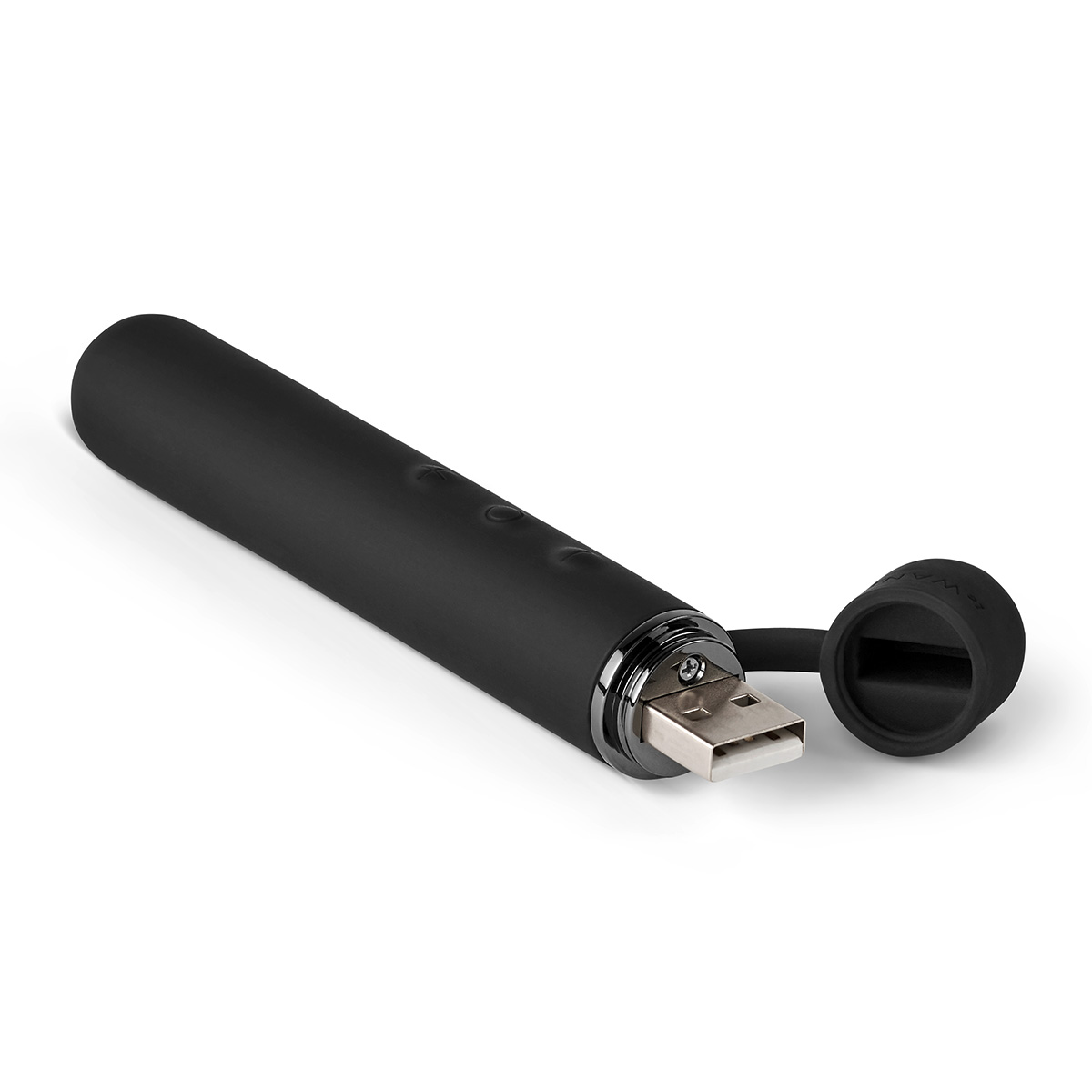 le WAND Силиконовый мини-вибратор класса люкс le WAND Baton темный хром
